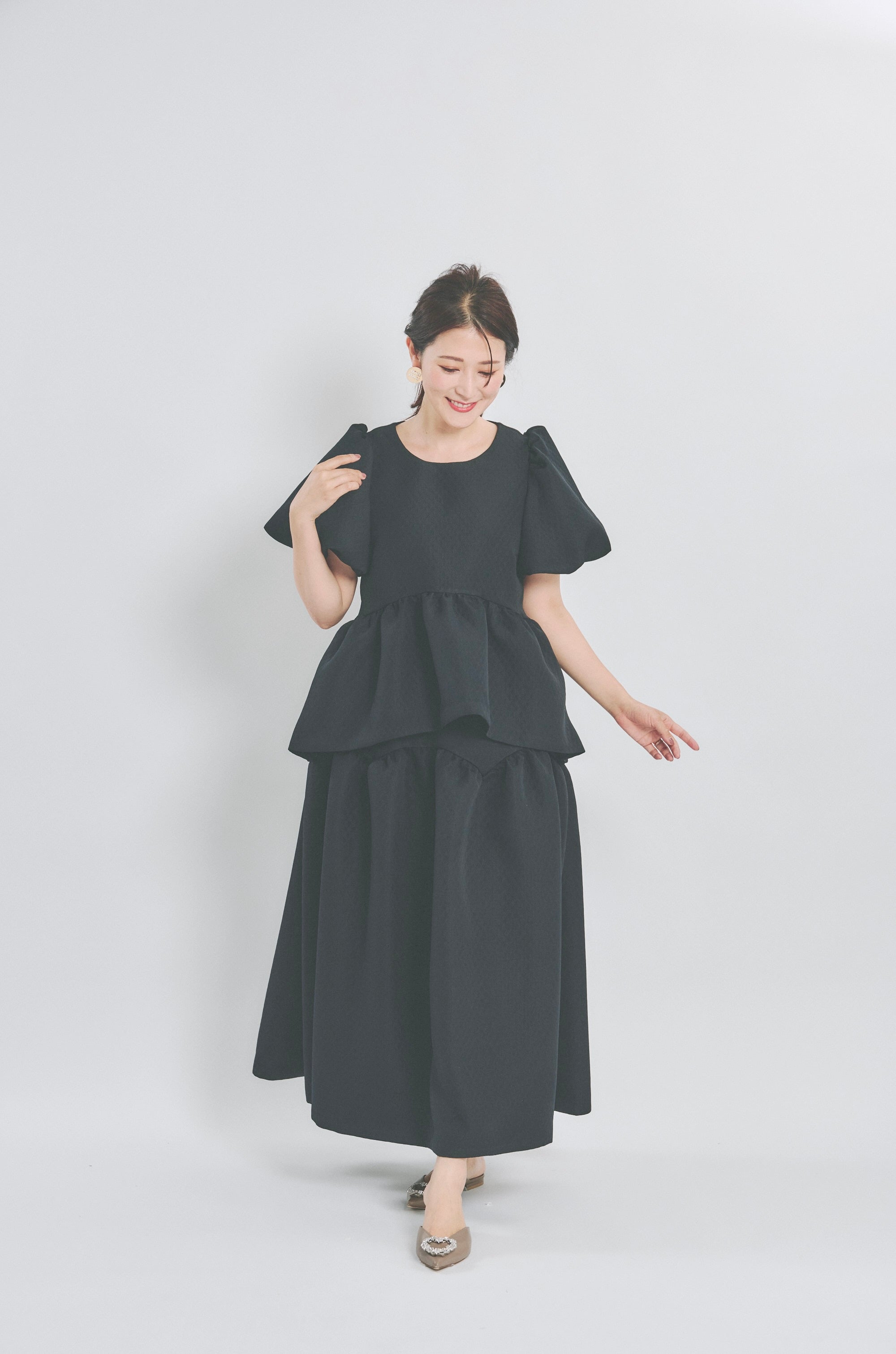 キルティングトップス(ブラック)