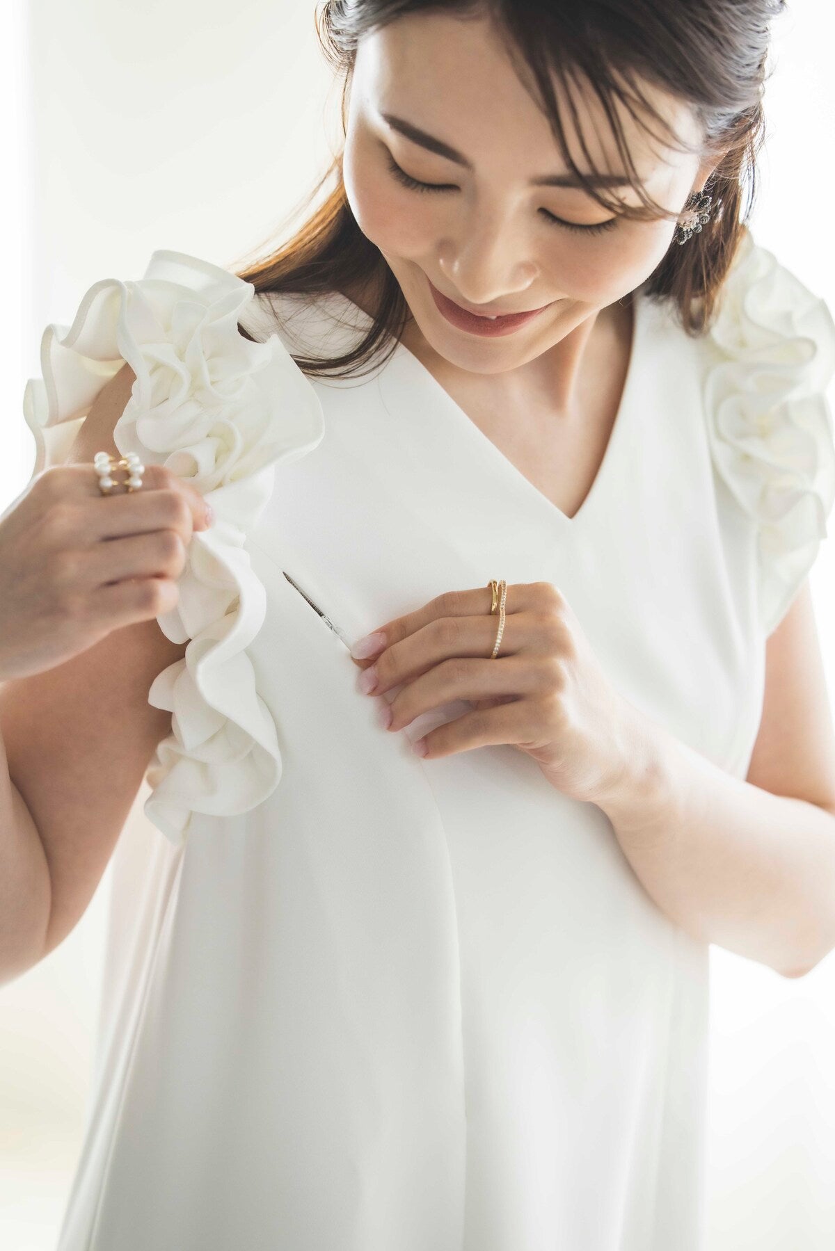 授乳チャック(胸の切り替え線部分)