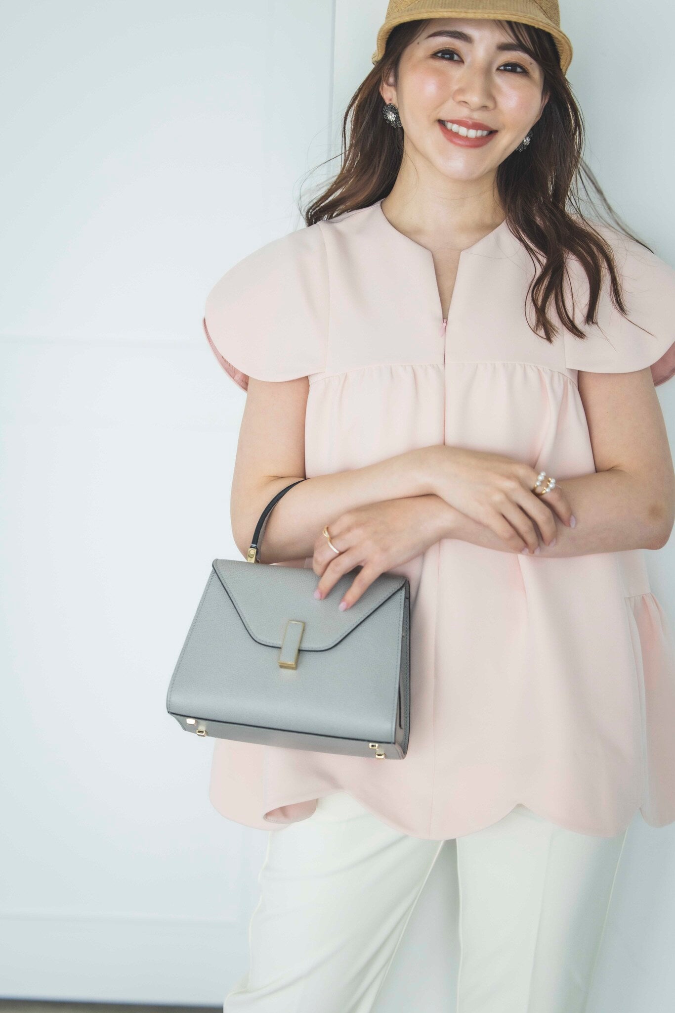 美人トップス ペタルスリーブ(マシュマロピンク)