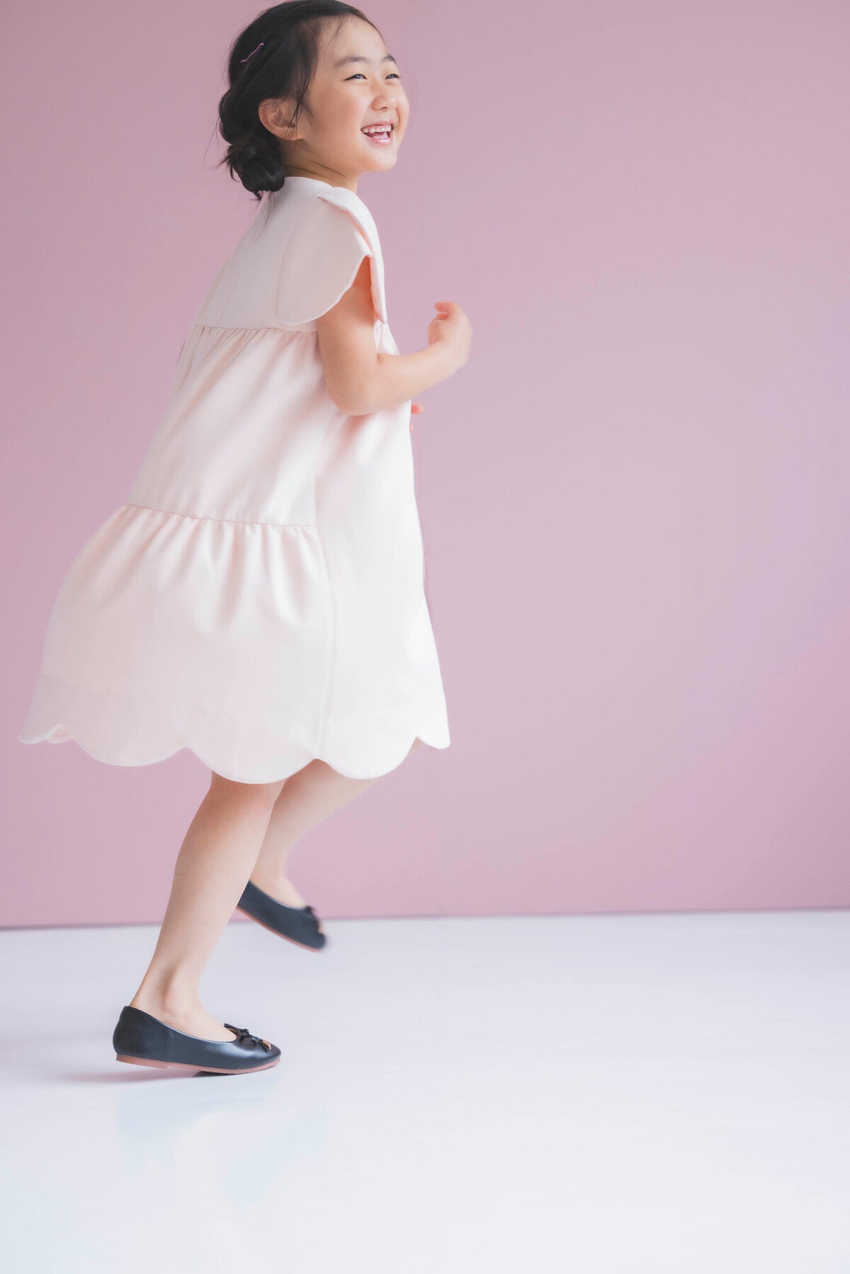 美人トップスペタルスリーブ for kids (マシュマロピンク)