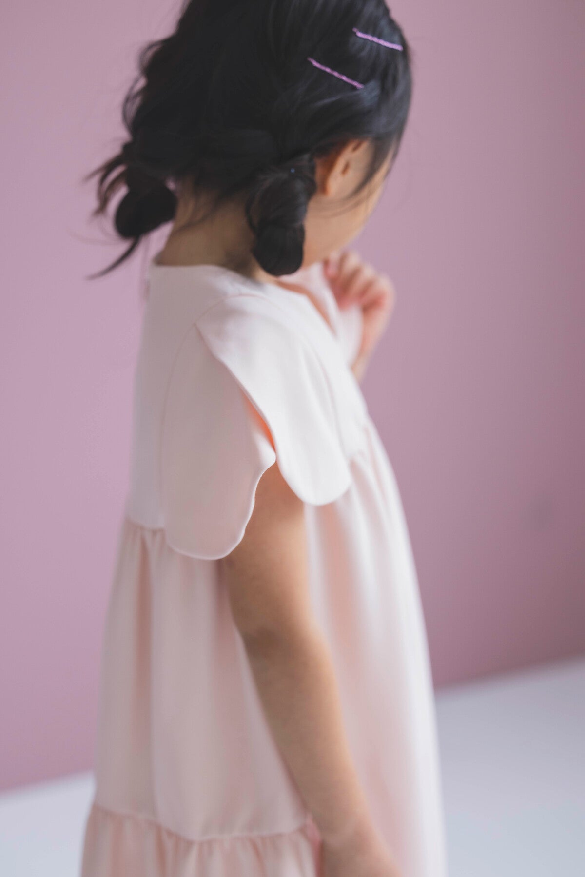 美人トップスペタルスリーブ for kids (マシュマロピンク)