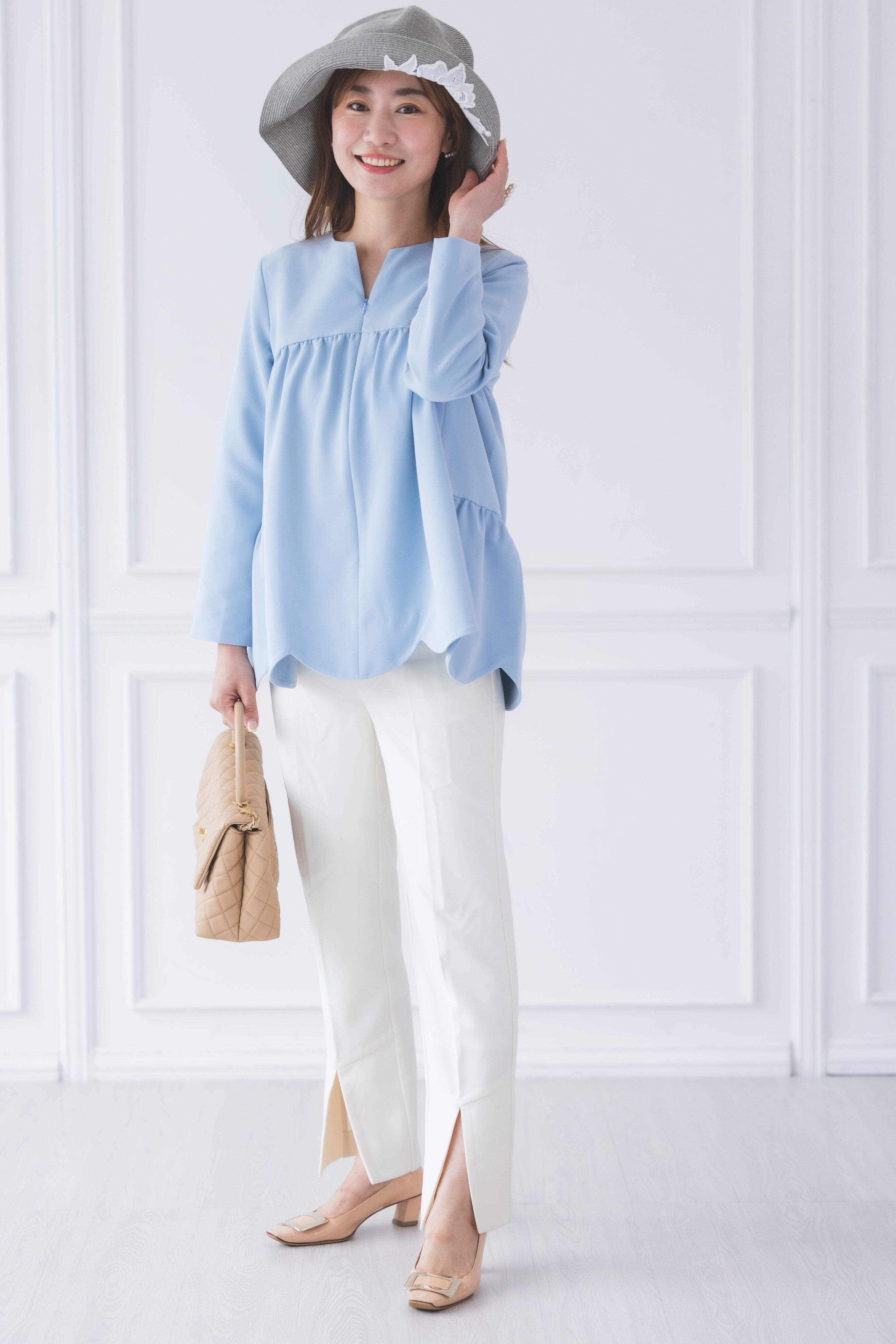 美人トップス(ブルー)