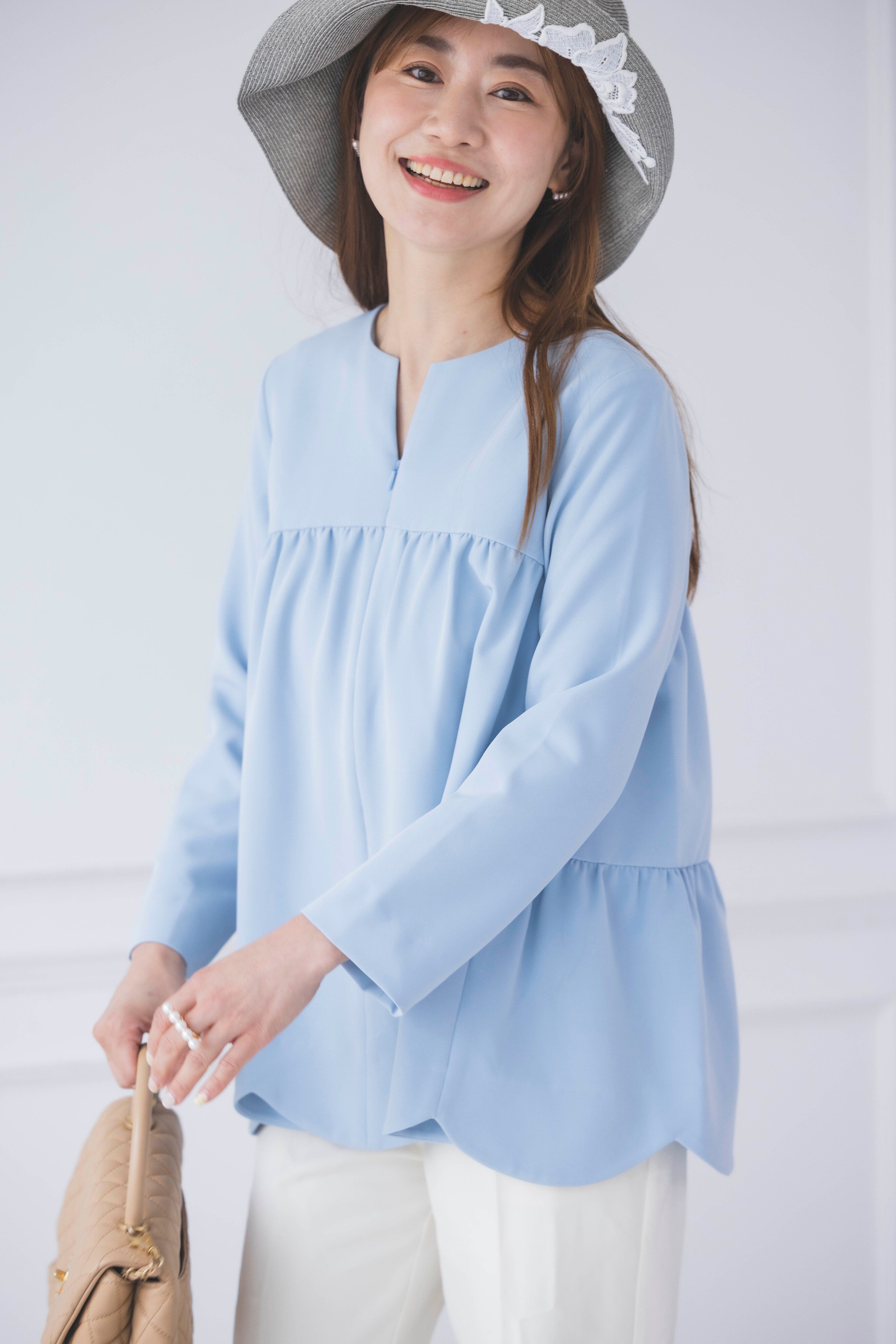 美人トップス(ブルー)