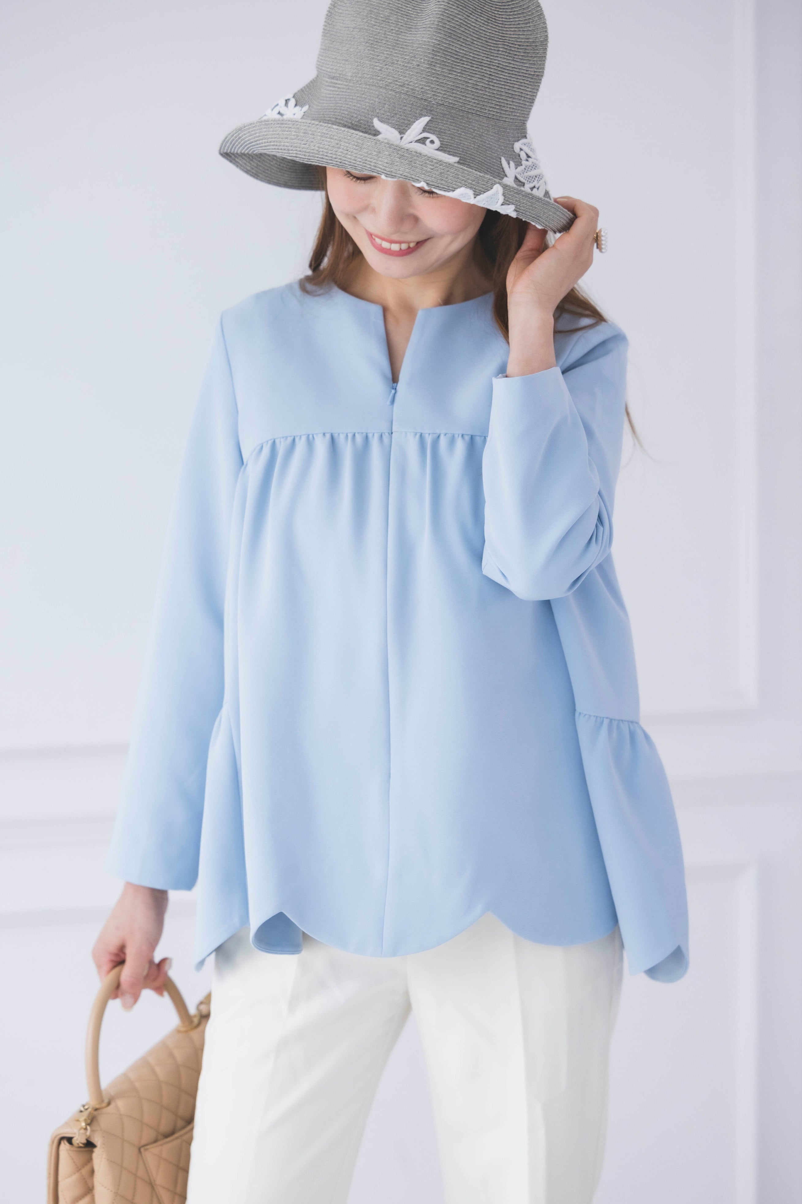 美人トップス(ブルー)