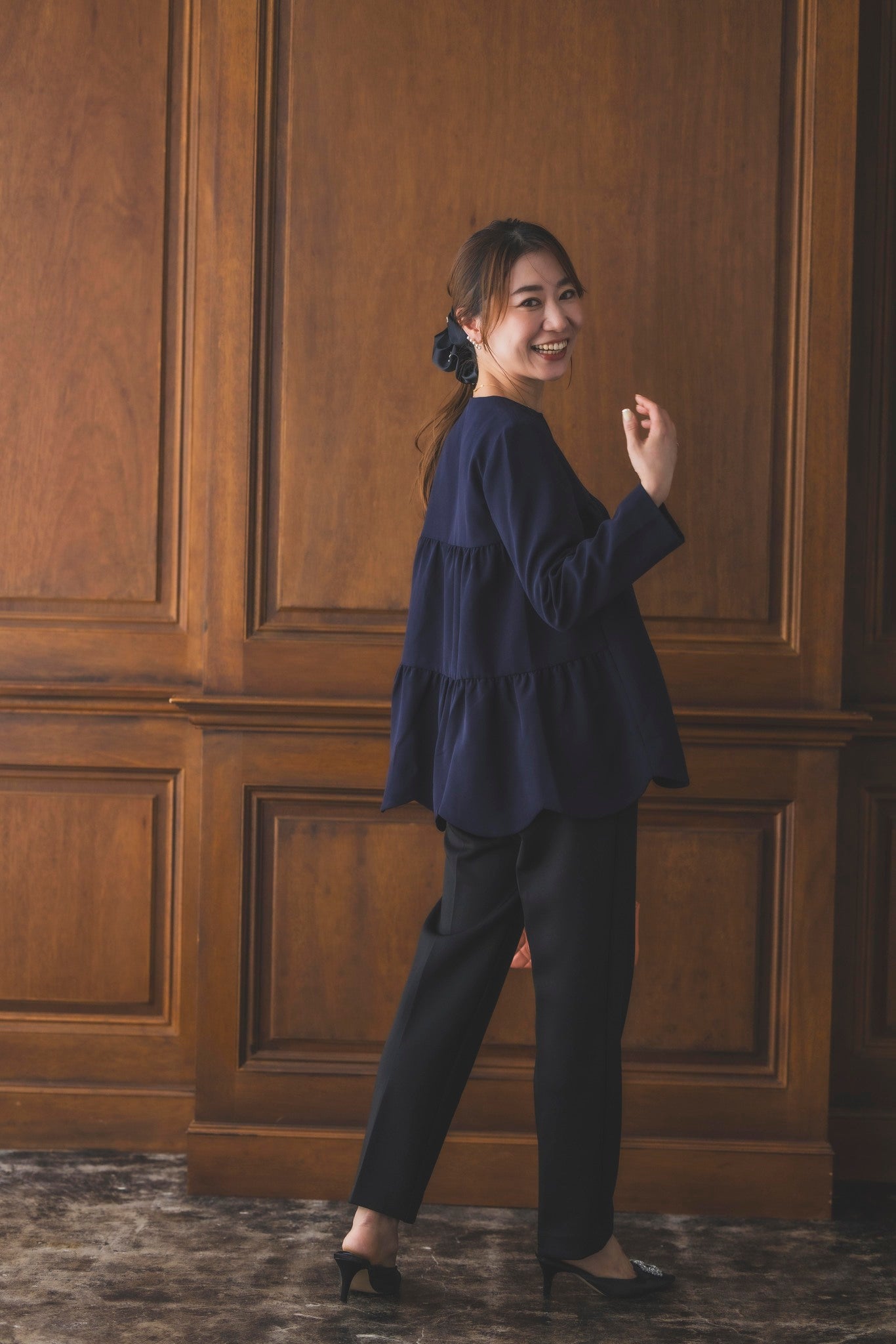 美人トップス(ネイビー)