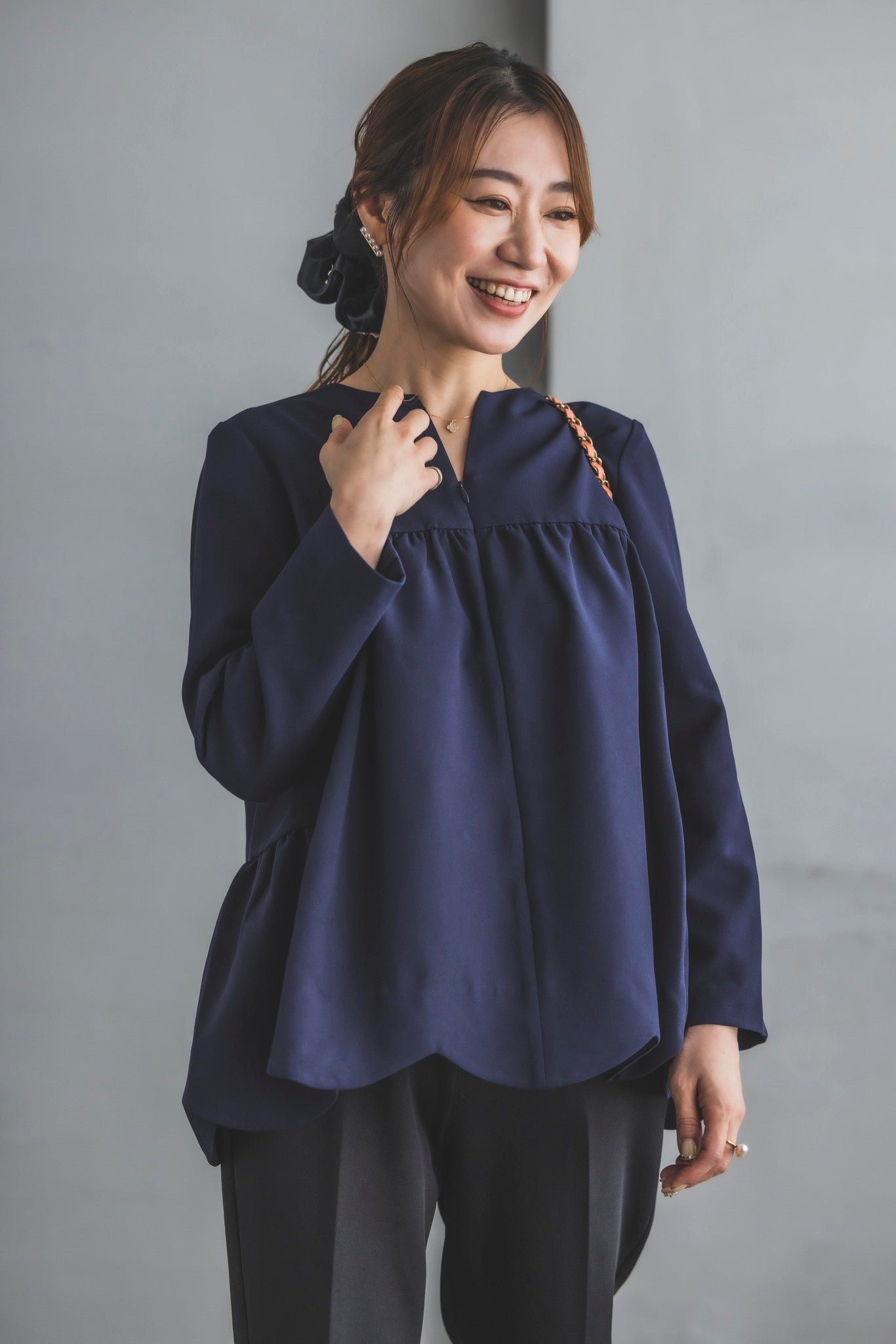 美人トップス(ネイビー)