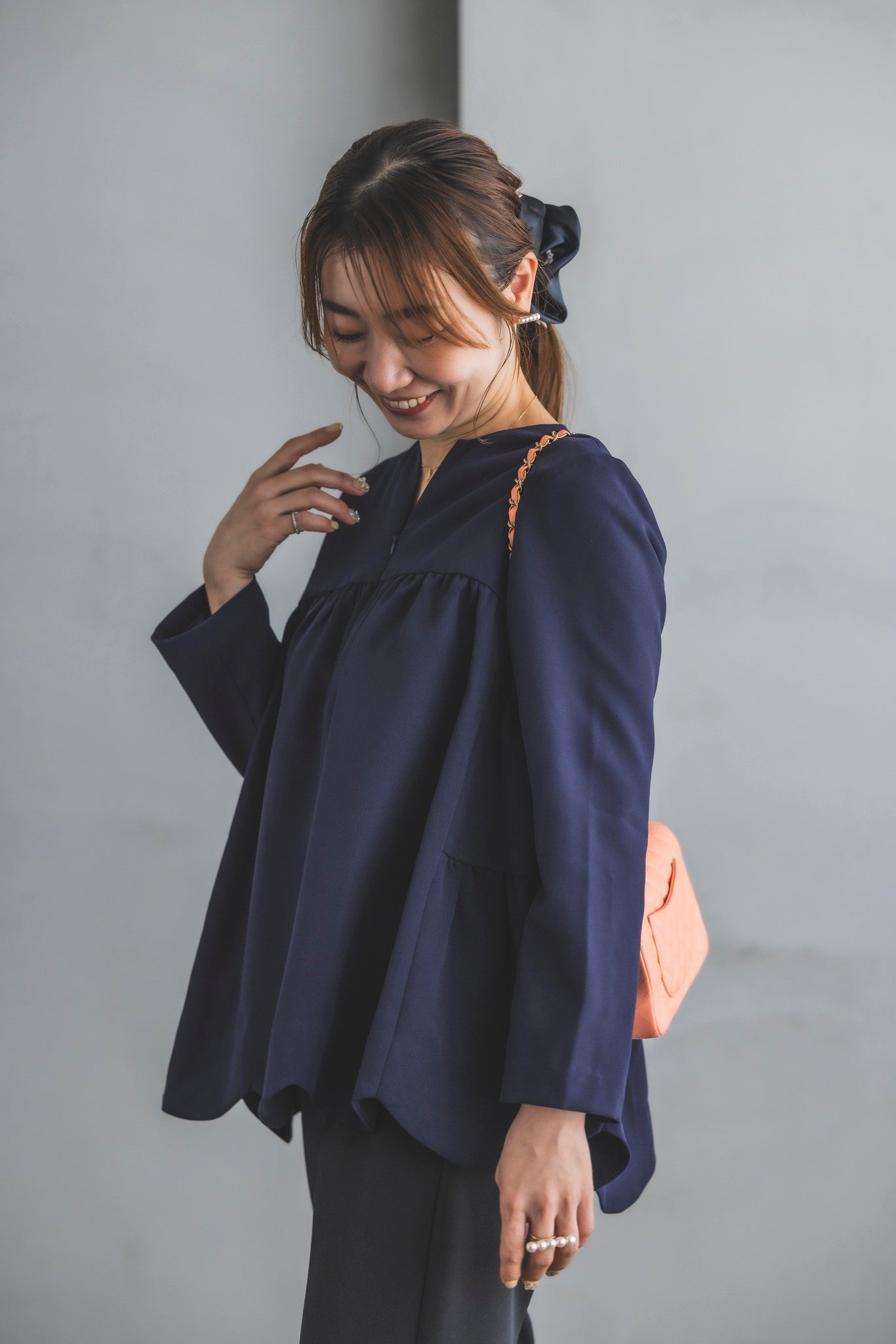 美人トップス(ネイビー)