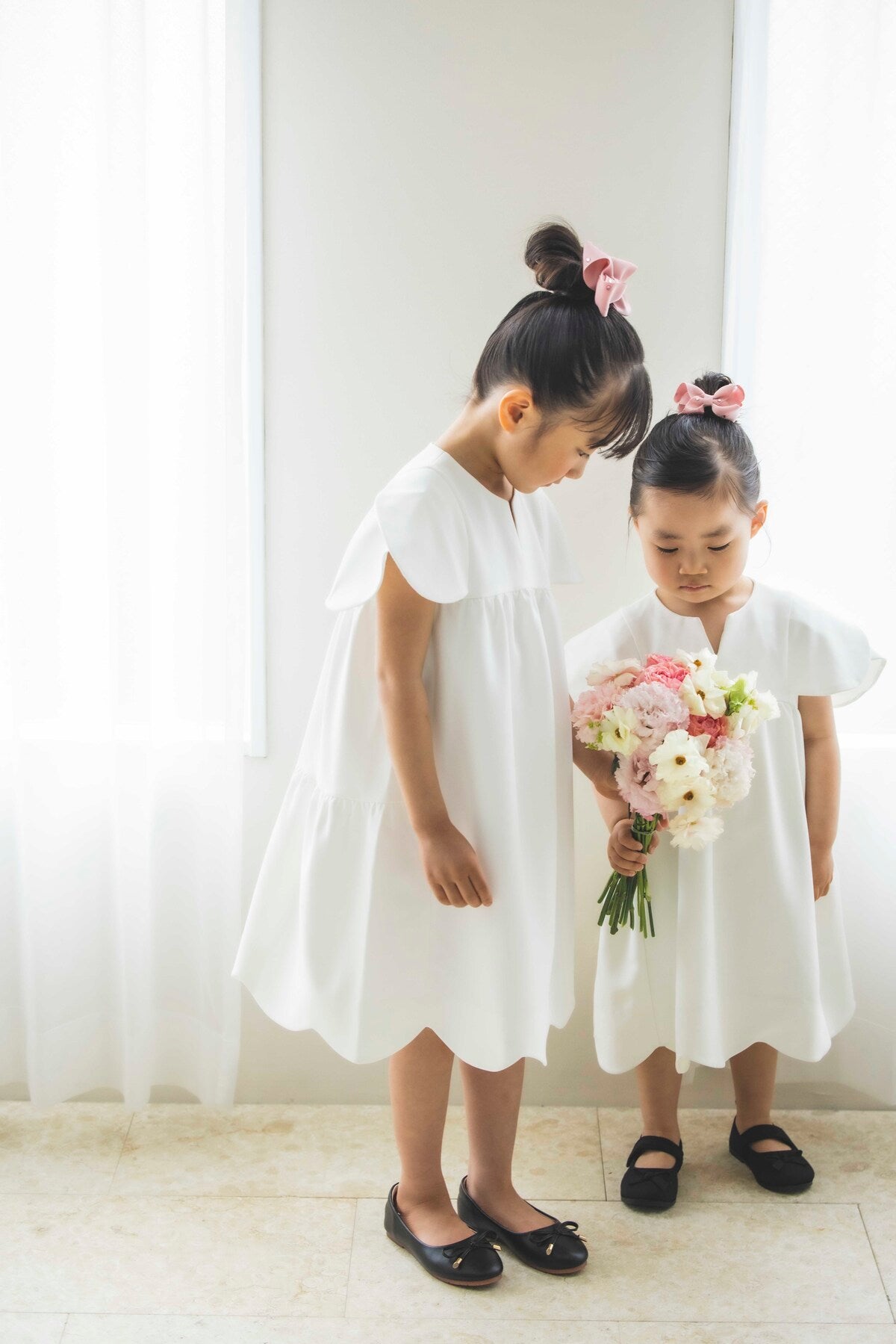 美人トップスペタルスリーブ for kids(ホワイト)