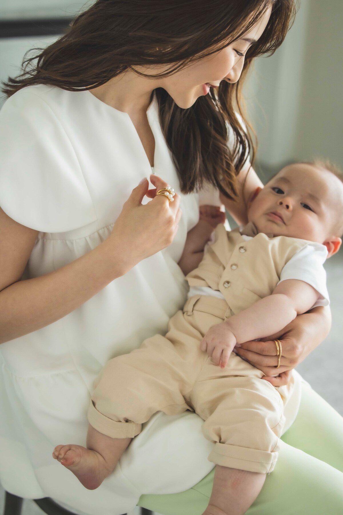 美人トップス ペタルスリーブ(ネイビー)