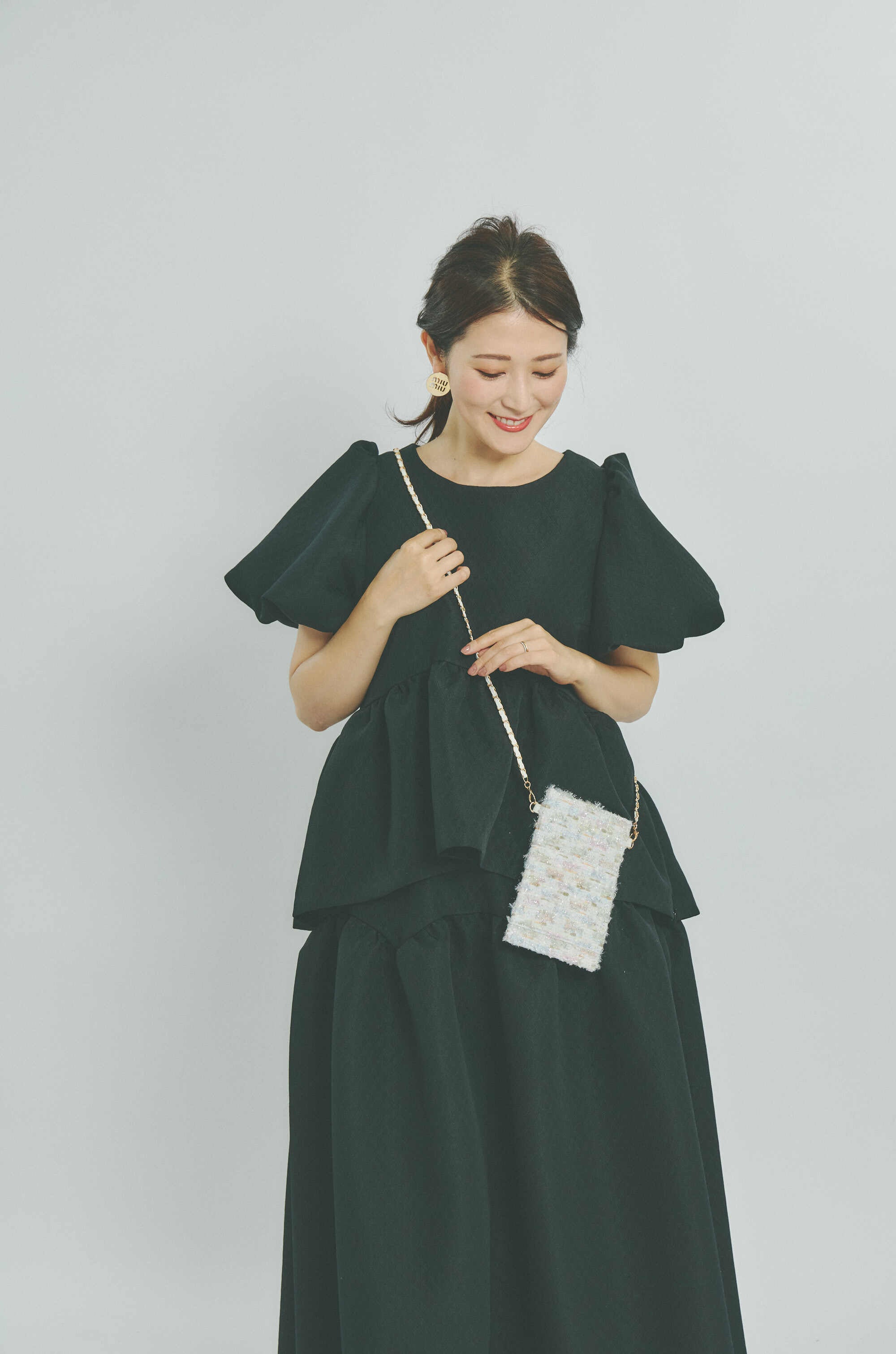 尾州高級ツイードモバイルケース(パールホワイト)