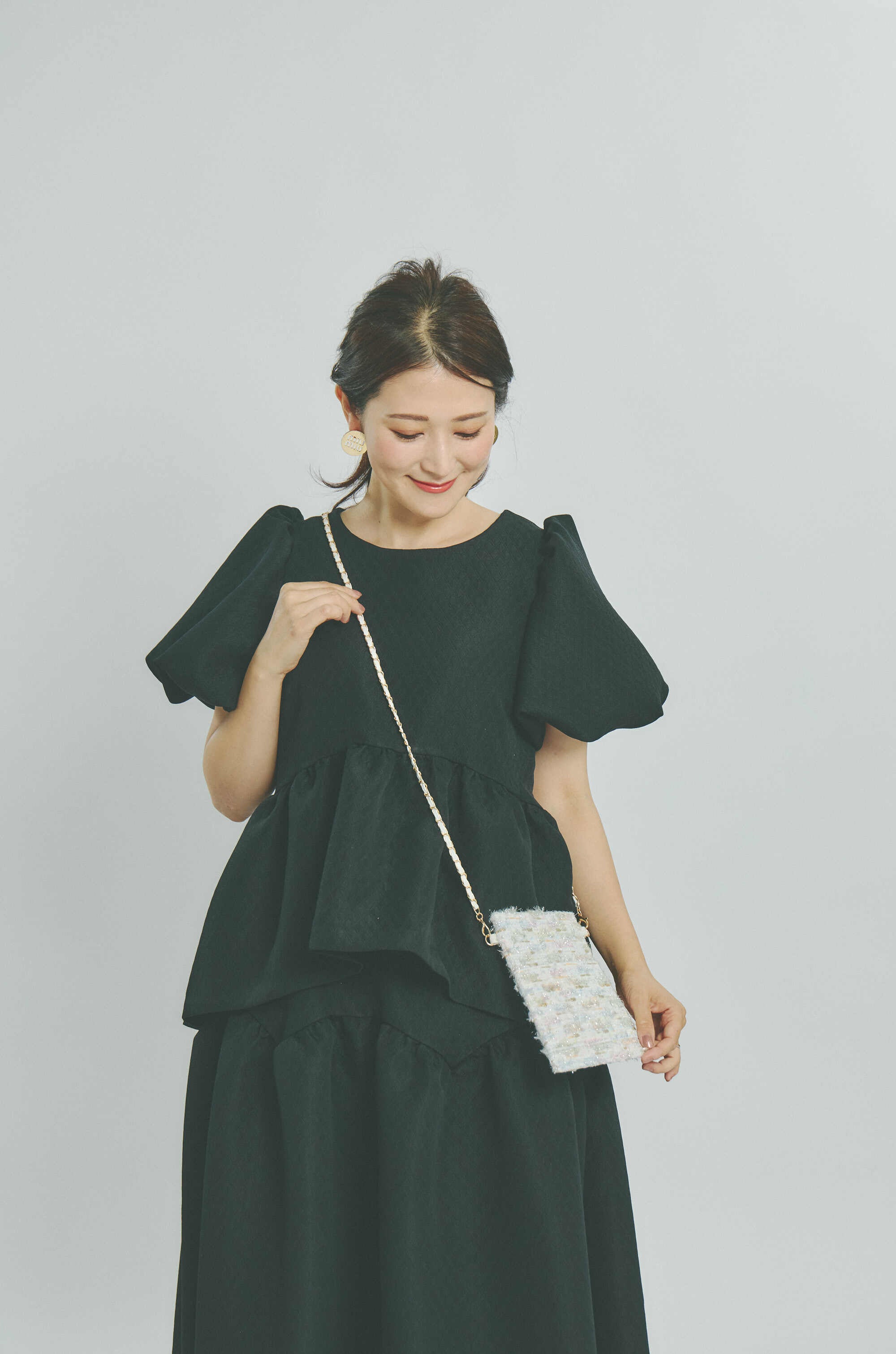 尾州高級ツイードモバイルケース(パールホワイト)