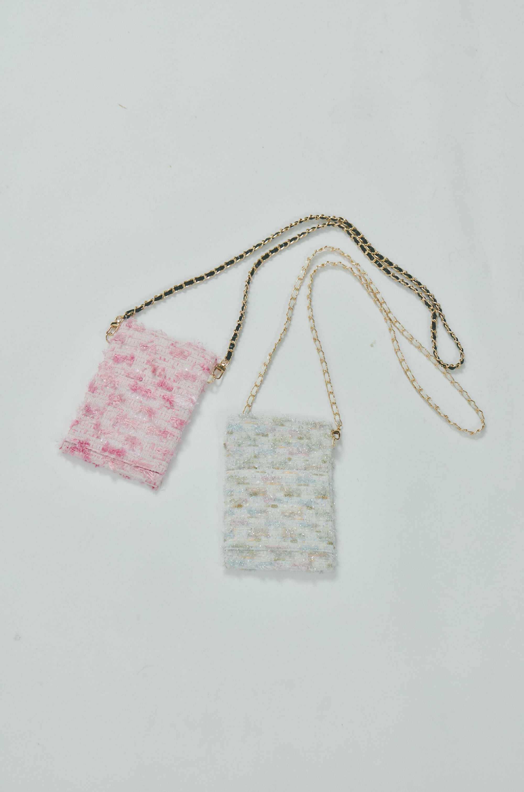 尾州高級ツイードモバイルケース(フェザーピンク)