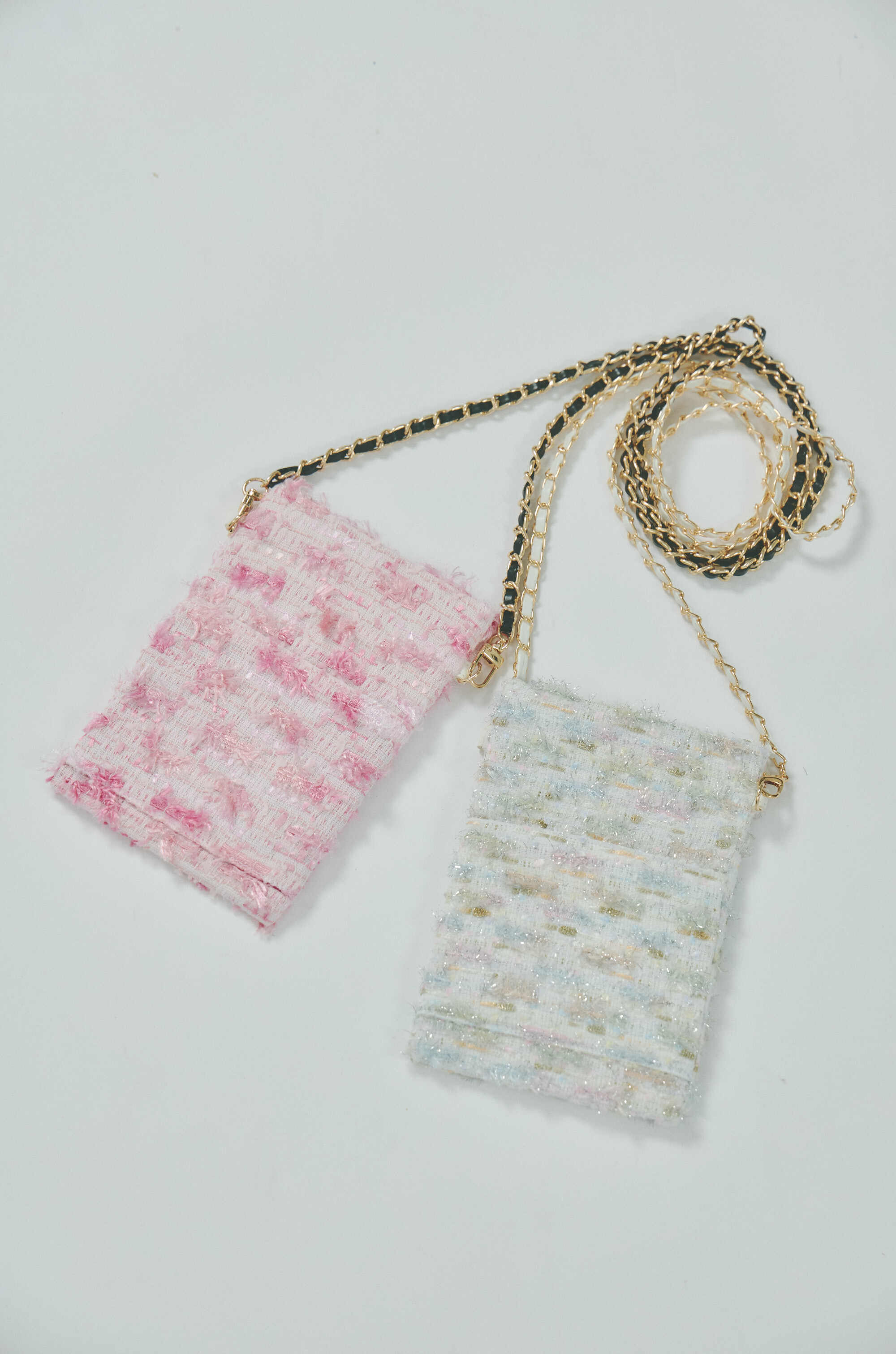 尾州高級ツイードモバイルケース(フェザーピンク)