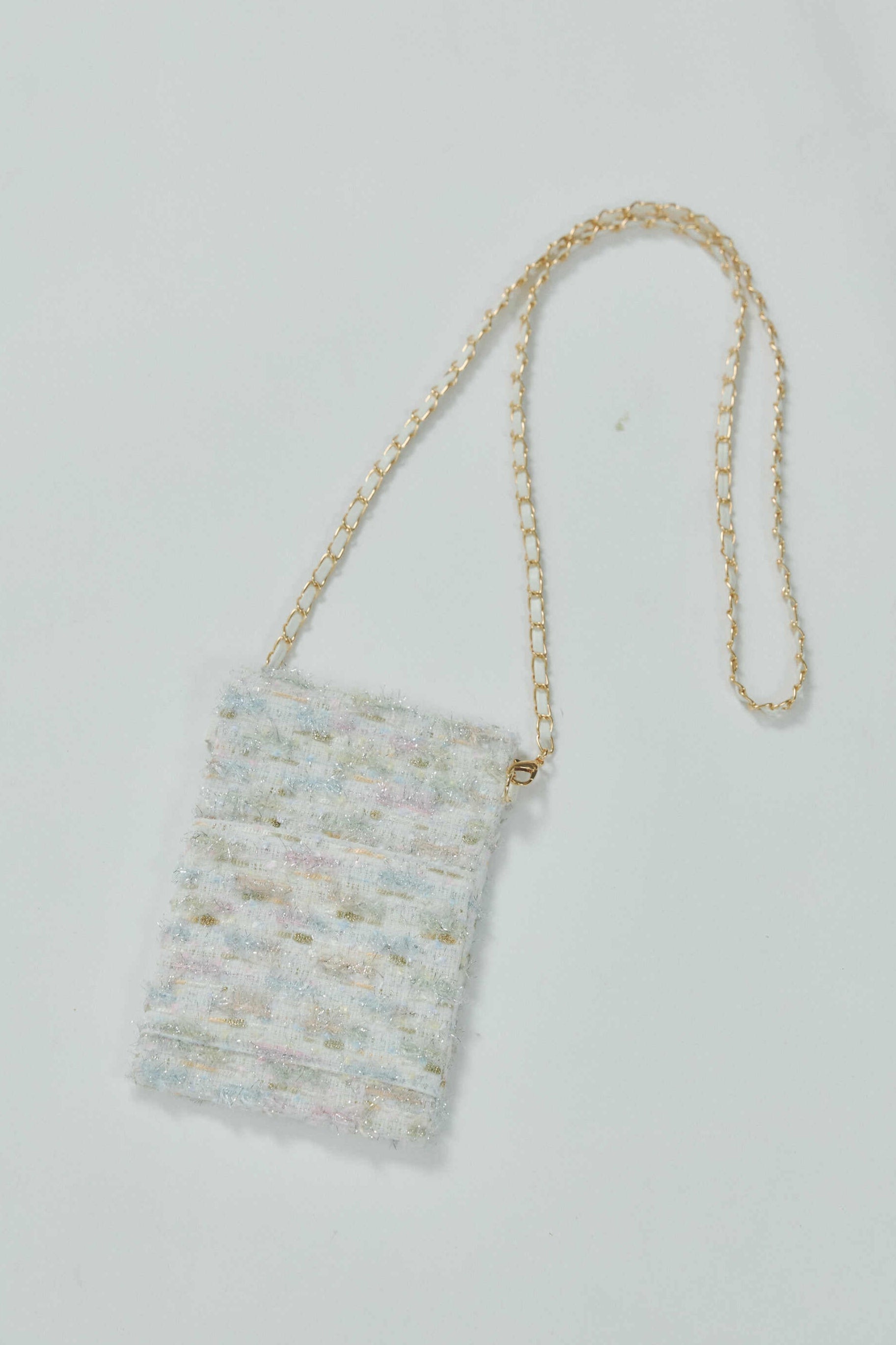 尾州高級ツイードモバイルケース(パールホワイト)