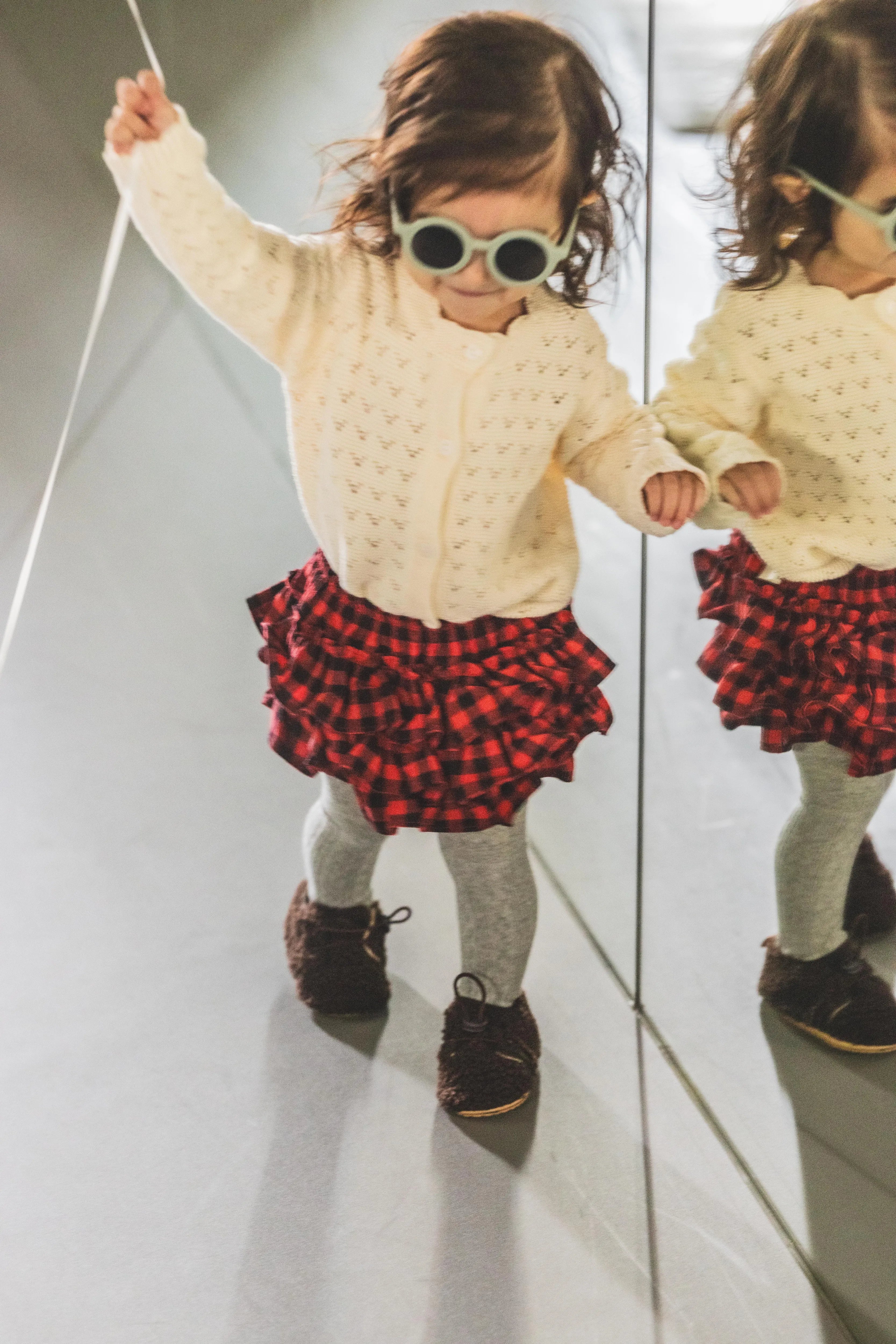 POPPO(赤黒ギンガム フリル)