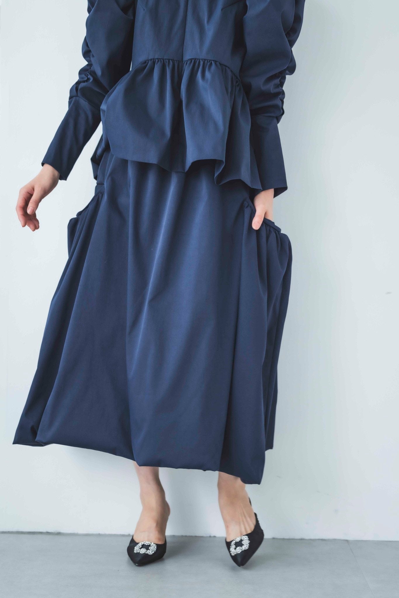 ドレッシー撥水スカート(ネイビー)