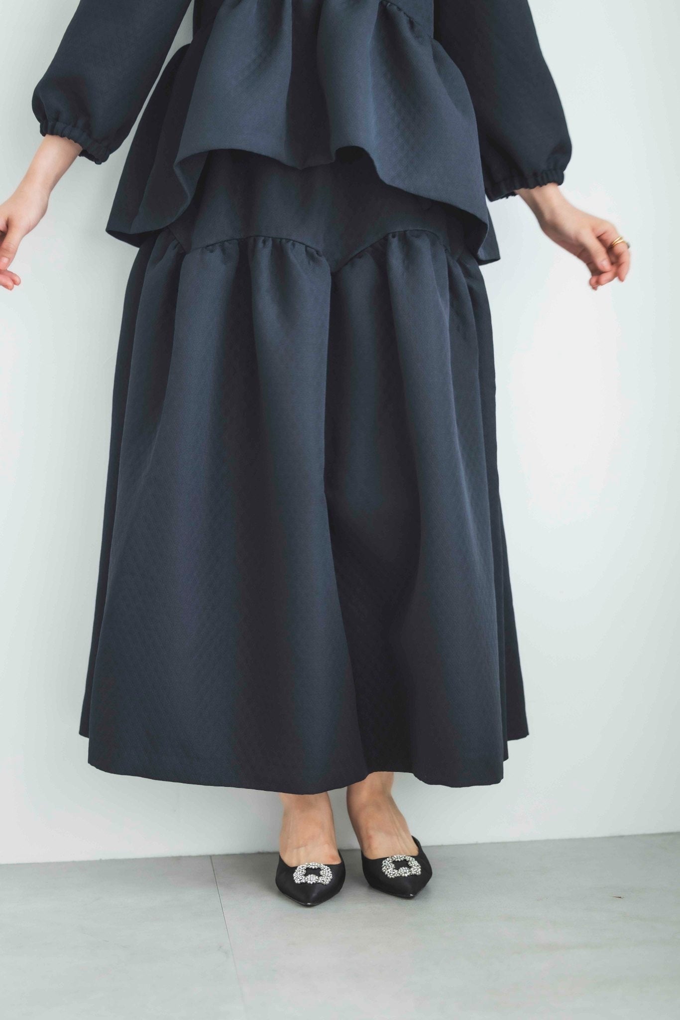 キルティングスカート(ブラック)