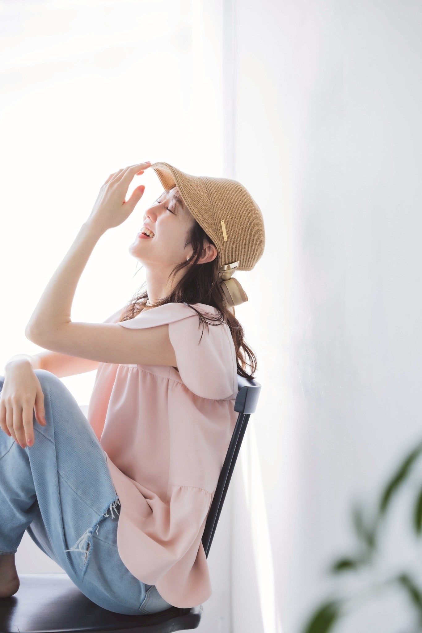 美人トップス ペタルスリーブ(マシュマロピンク)