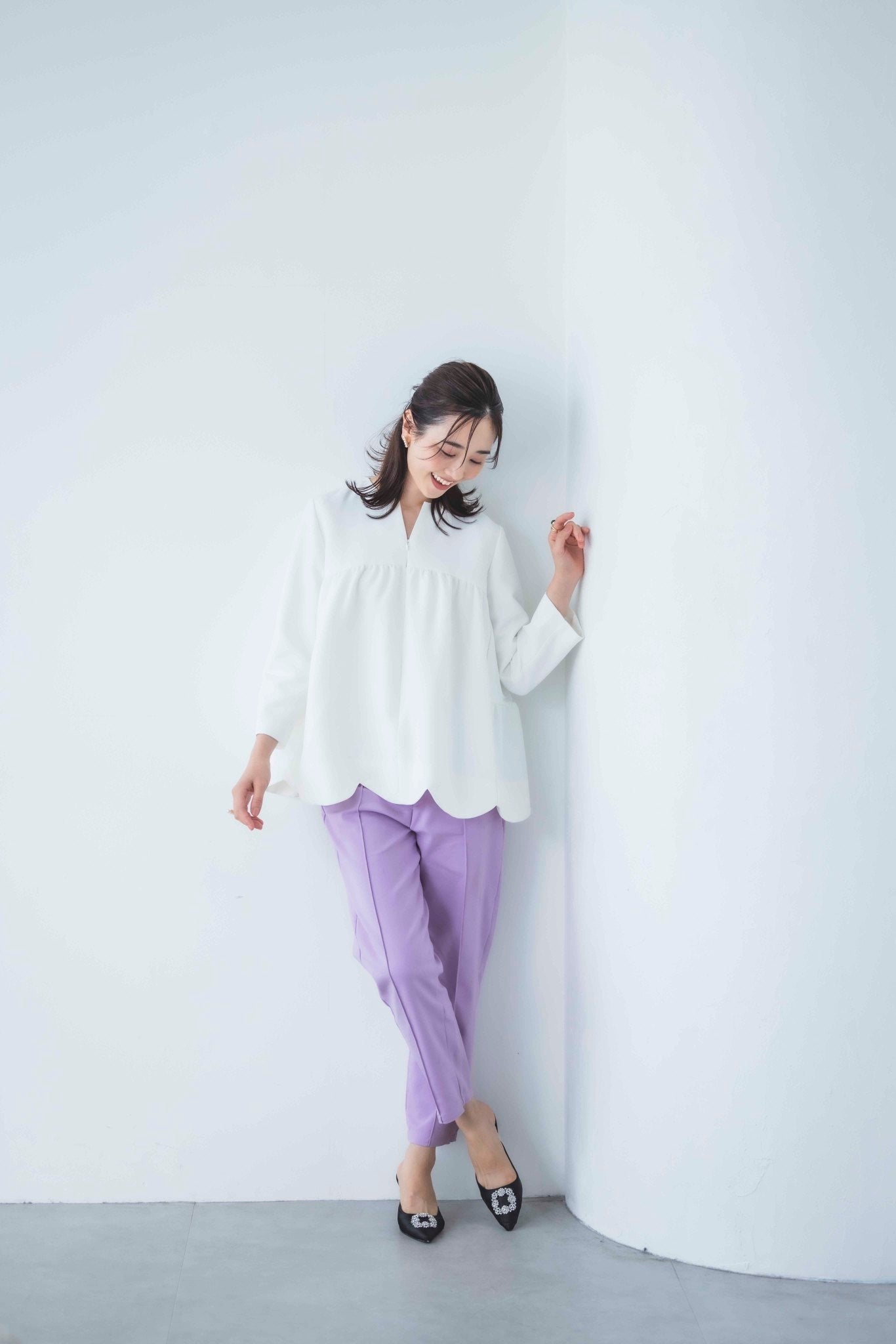 美人トップス(ミントブルー)