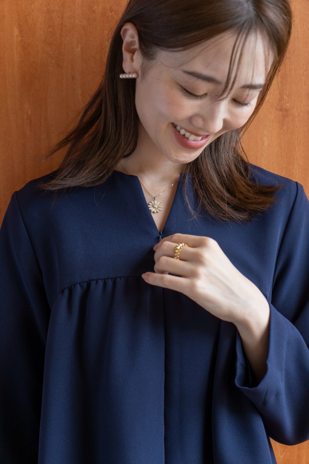 美人トップス(ネイビー)