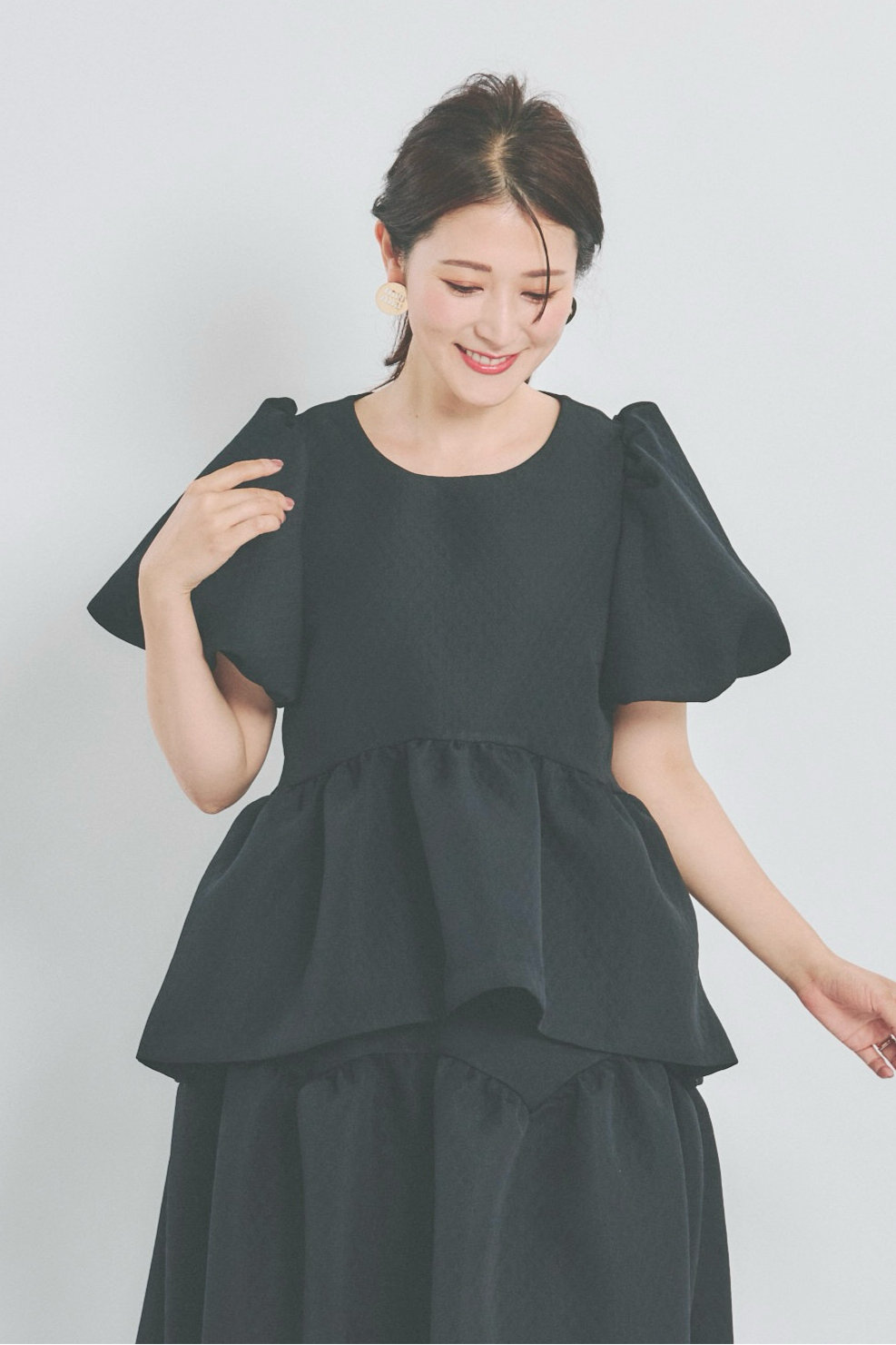 キルティングトップス(ブラック)