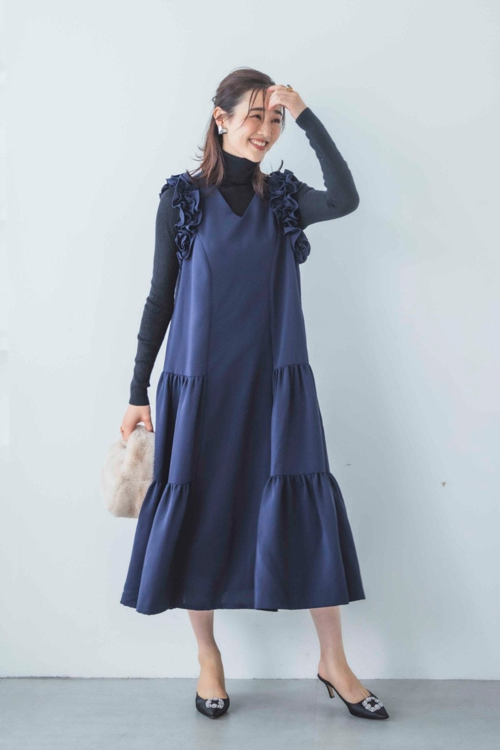 par-lang ドレス(ネイビー)