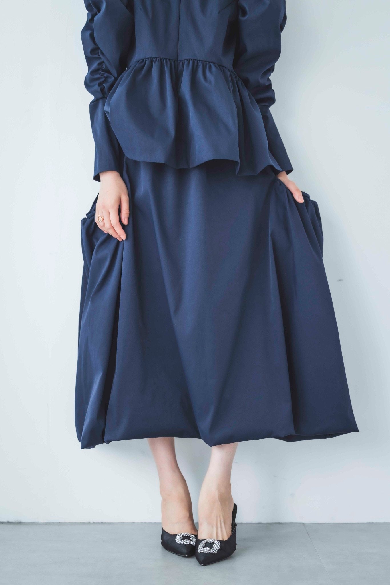 ドレッシー撥水スカート(ネイビー)