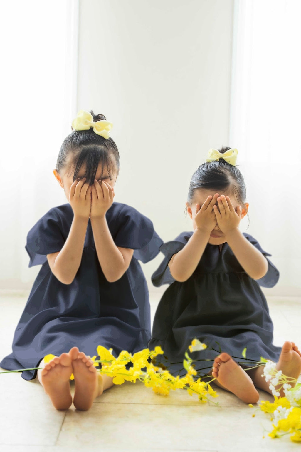 美人トップスペタルスリーブ for kids(ネイビー)