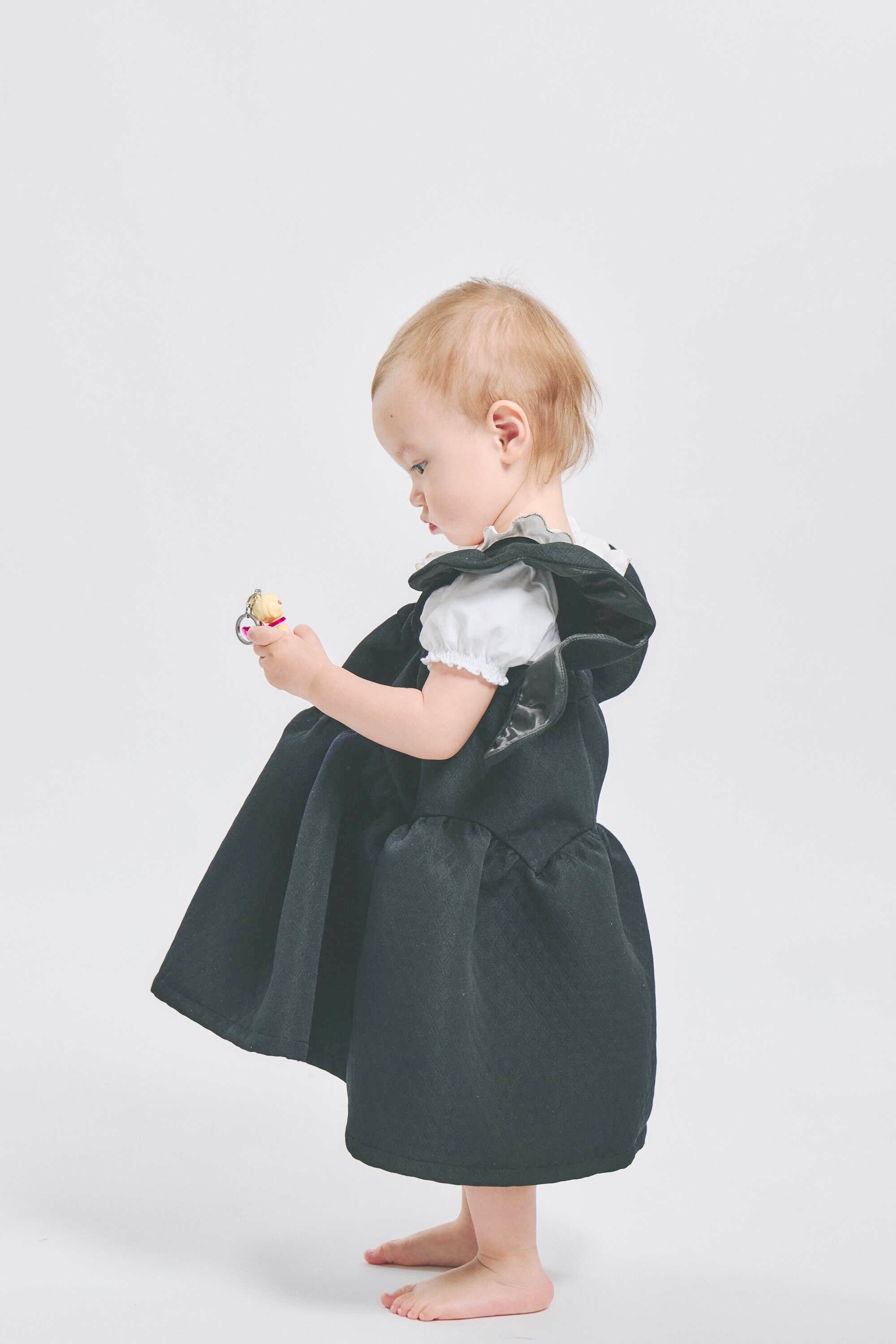 キルティングワンピース for kids(ブラック)