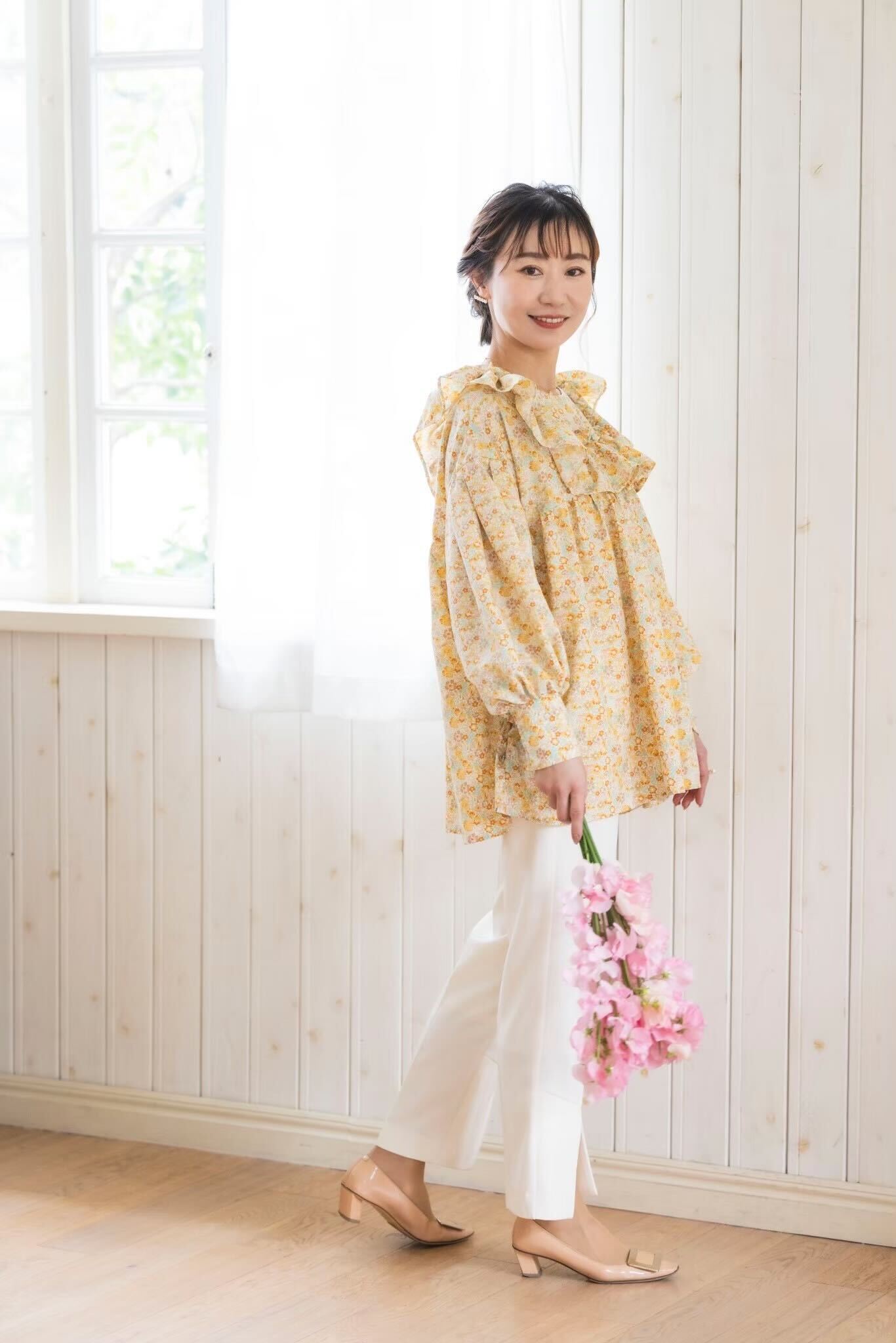 hyang リバティブラウス(イエロー)