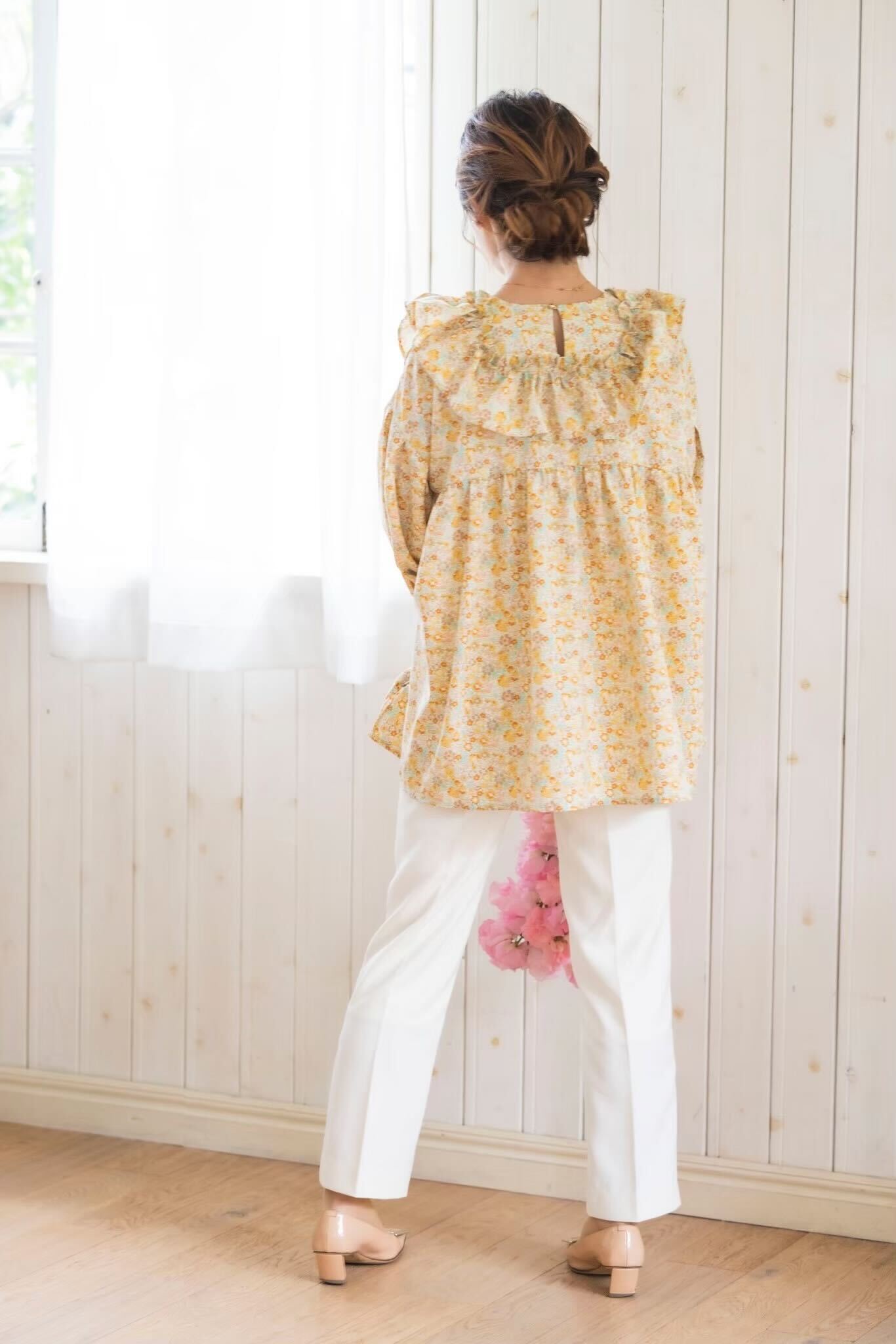 hyang リバティブラウス(イエロー)