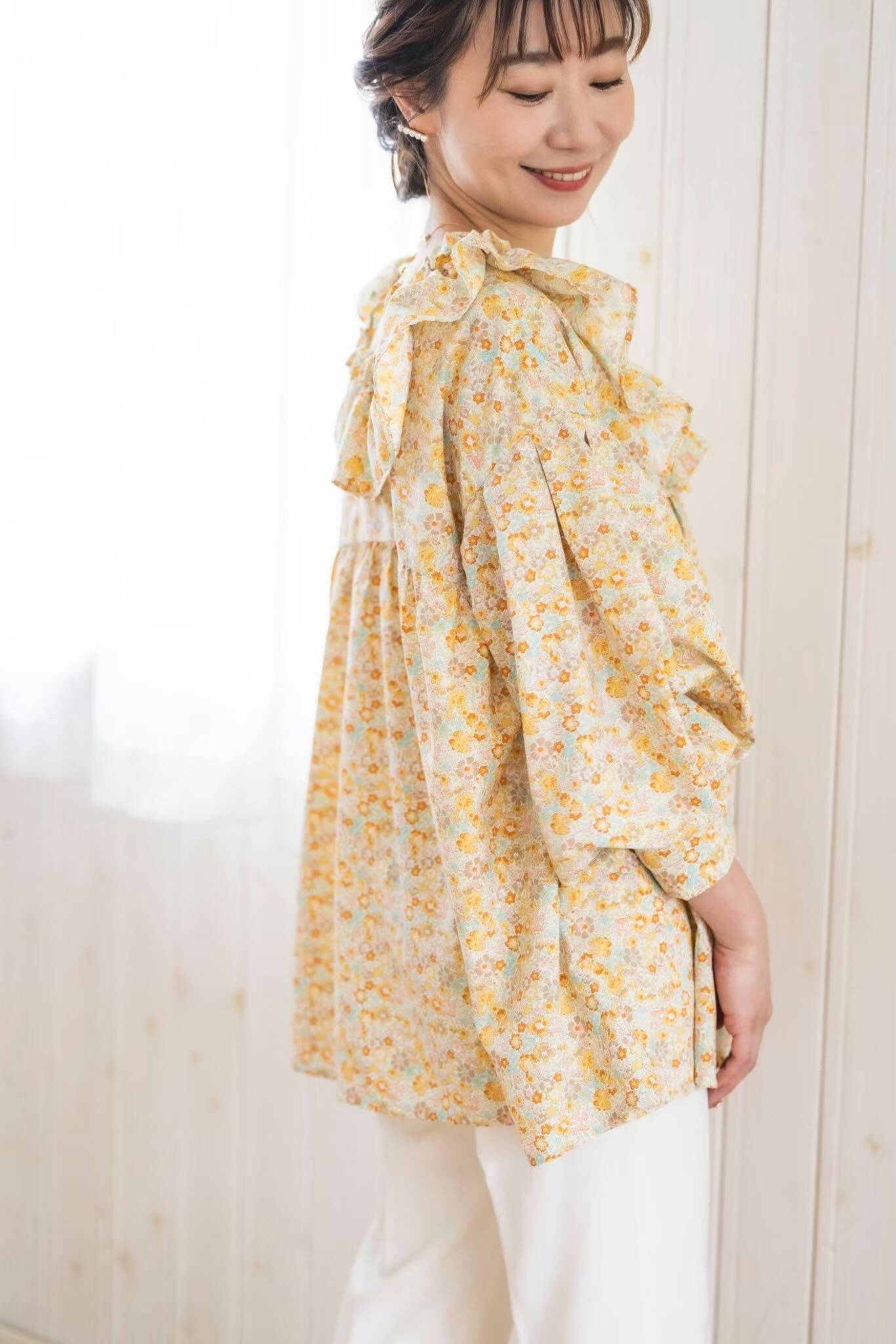 hyang リバティブラウス(イエロー)