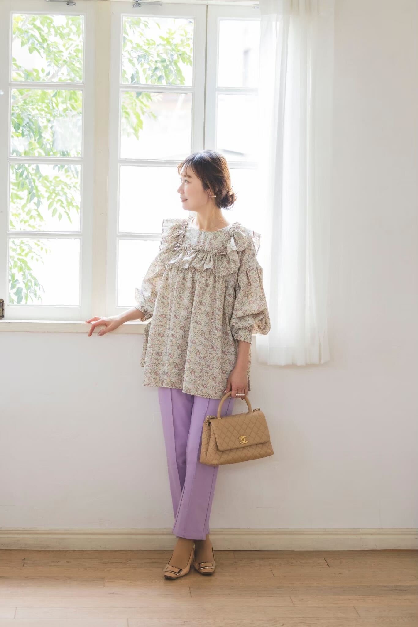 hyang リバティブラウス(ピンク)