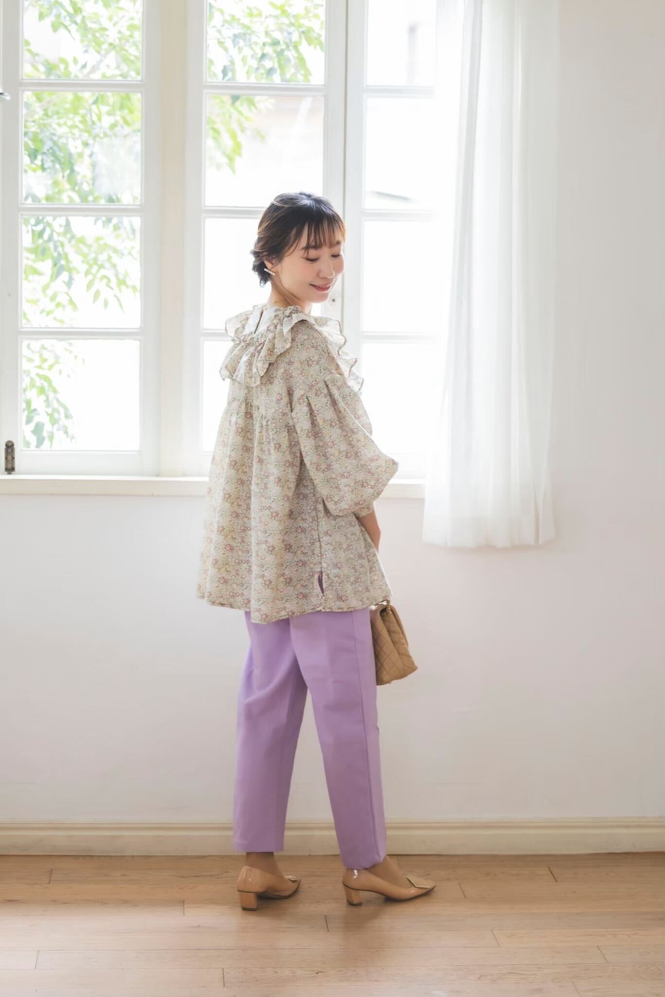 hyang リバティブラウス(ピンク)