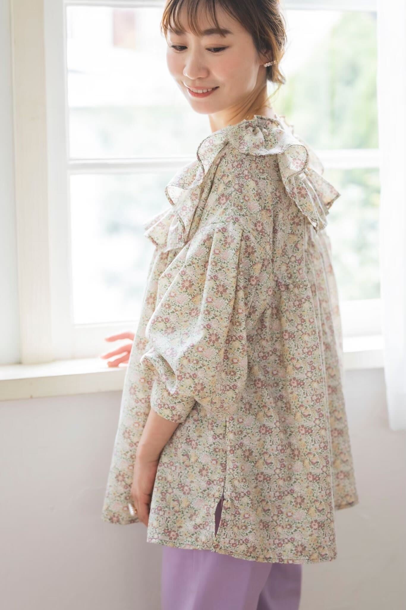 hyang リバティブラウス(ピンク)