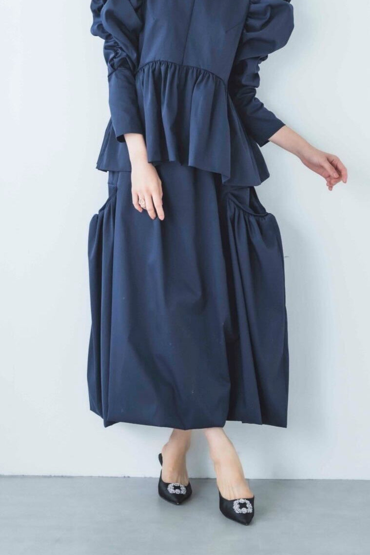 ドレッシー撥水スカート(ネイビー)