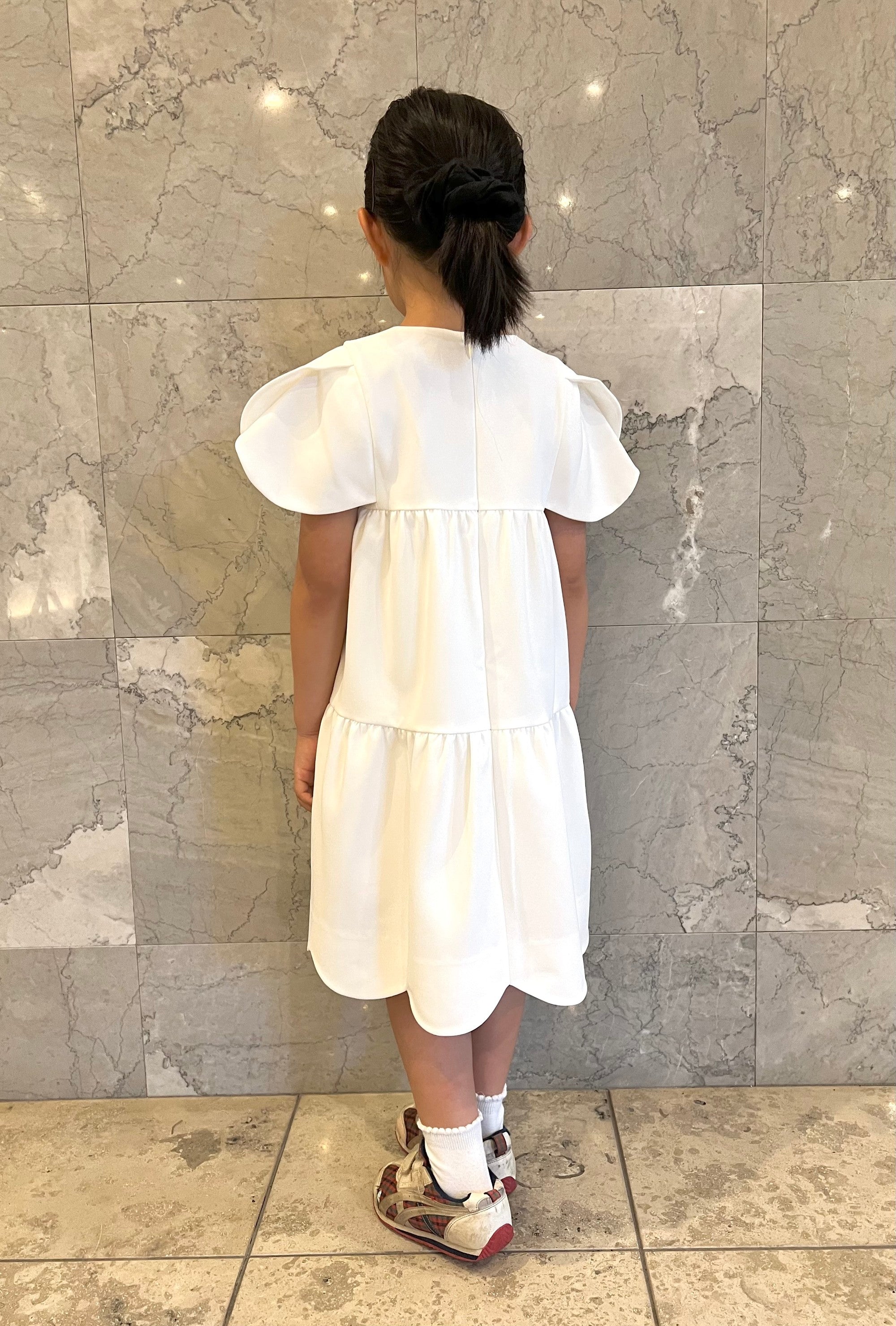 美人トップスペタルスリーブ for kids(ホワイト)