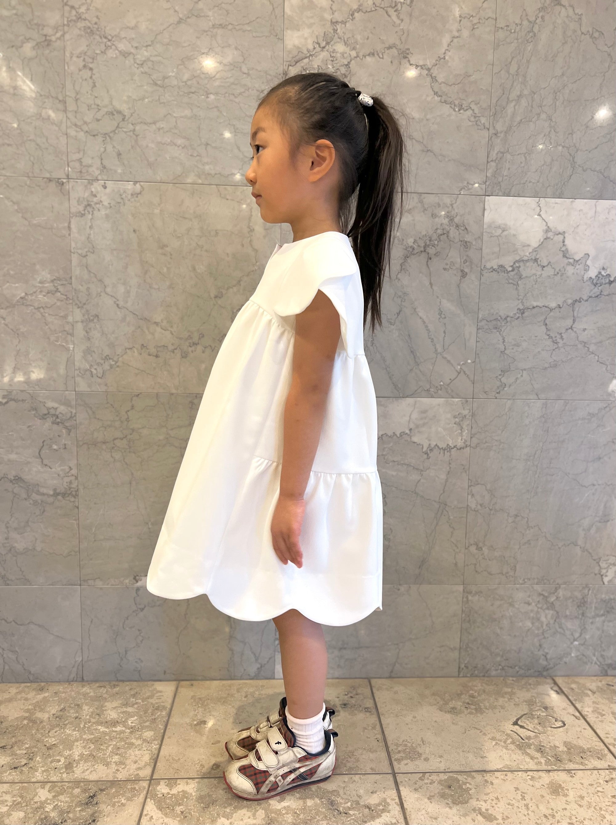 美人トップスペタルスリーブ for kids(ホワイト)