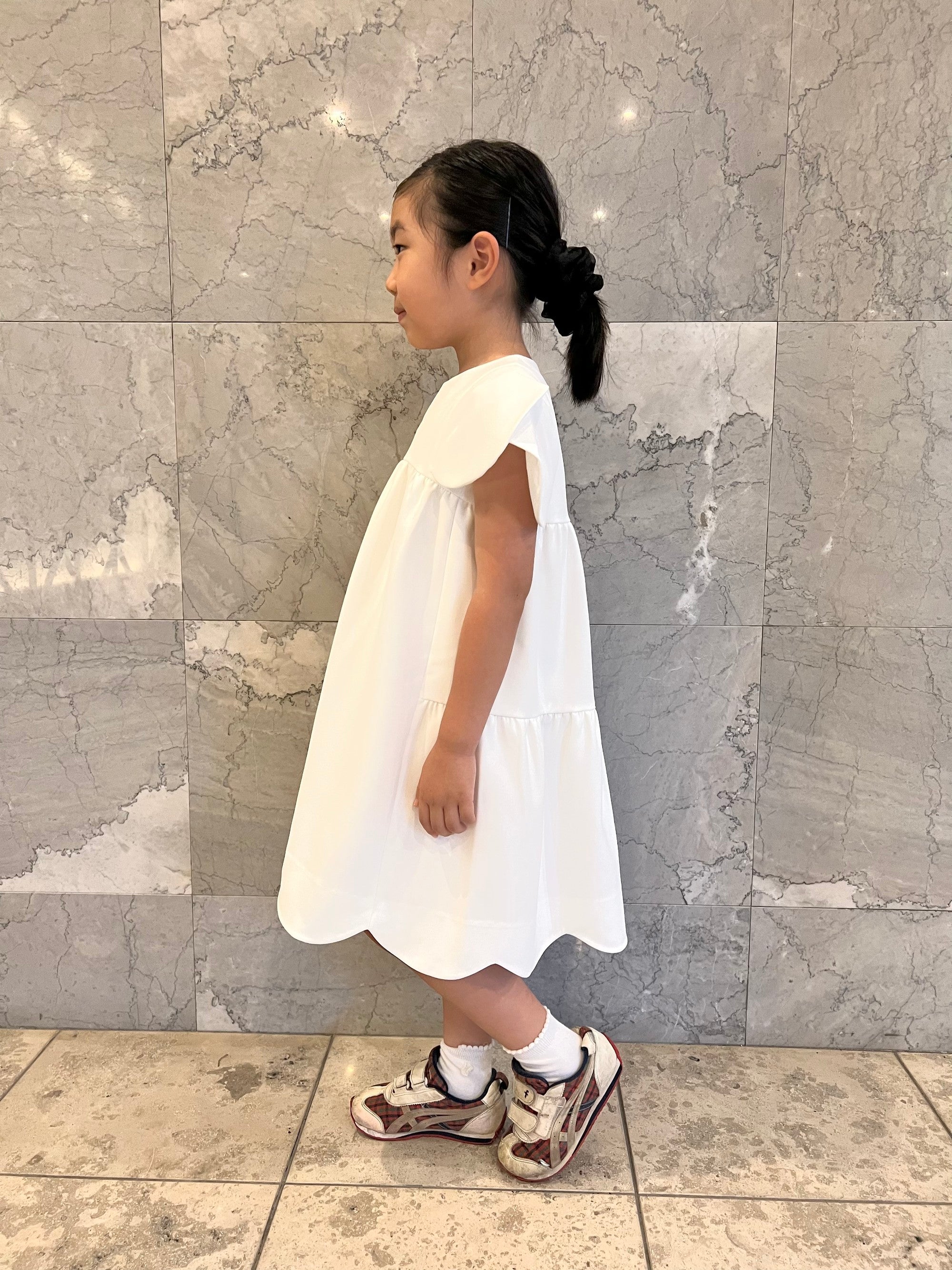 美人トップスペタルスリーブ for kids(ホワイト)