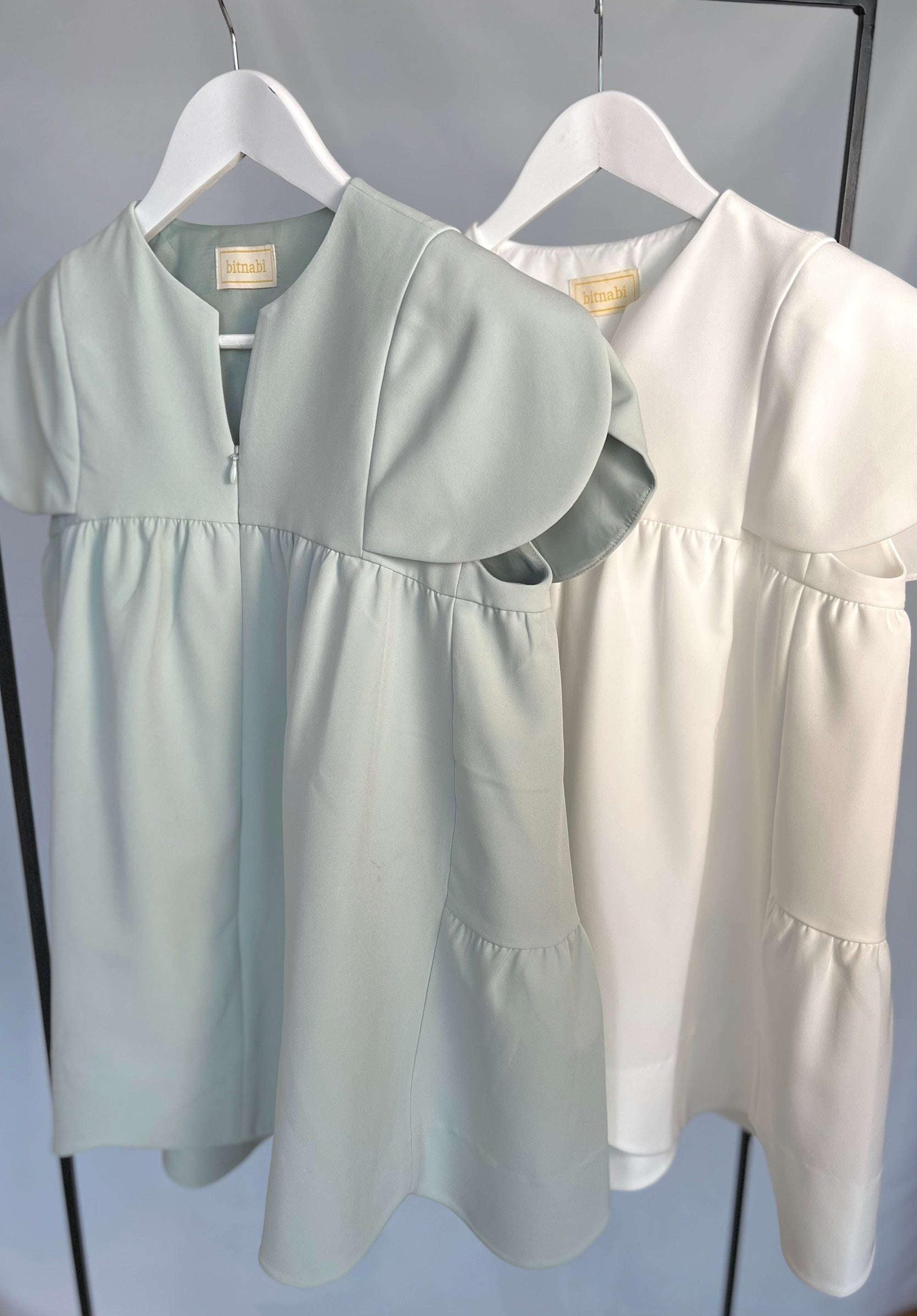 美人トップス ペタルスリーブ(ブルー)