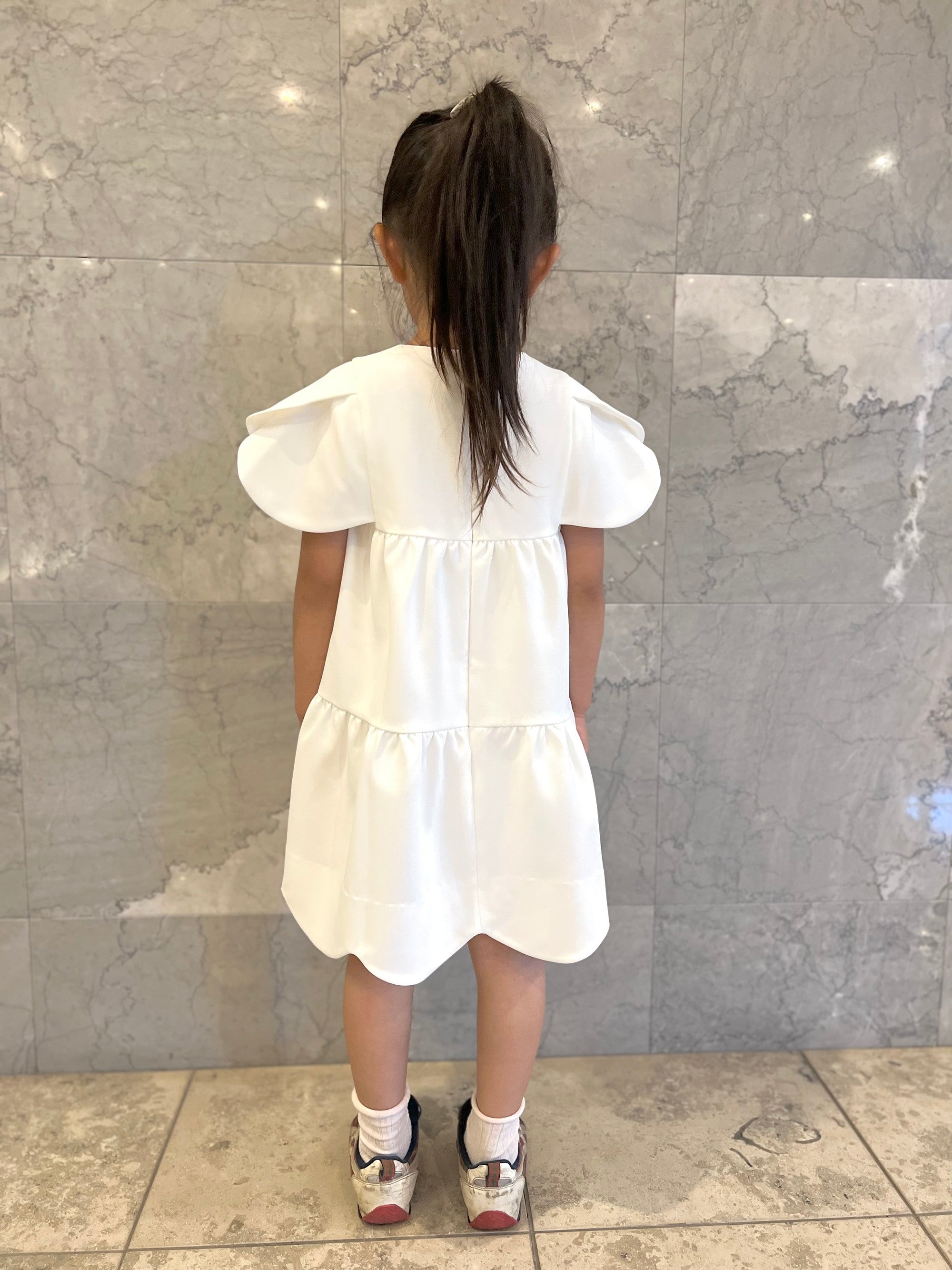 美人トップスペタルスリーブ for kids(ホワイト)