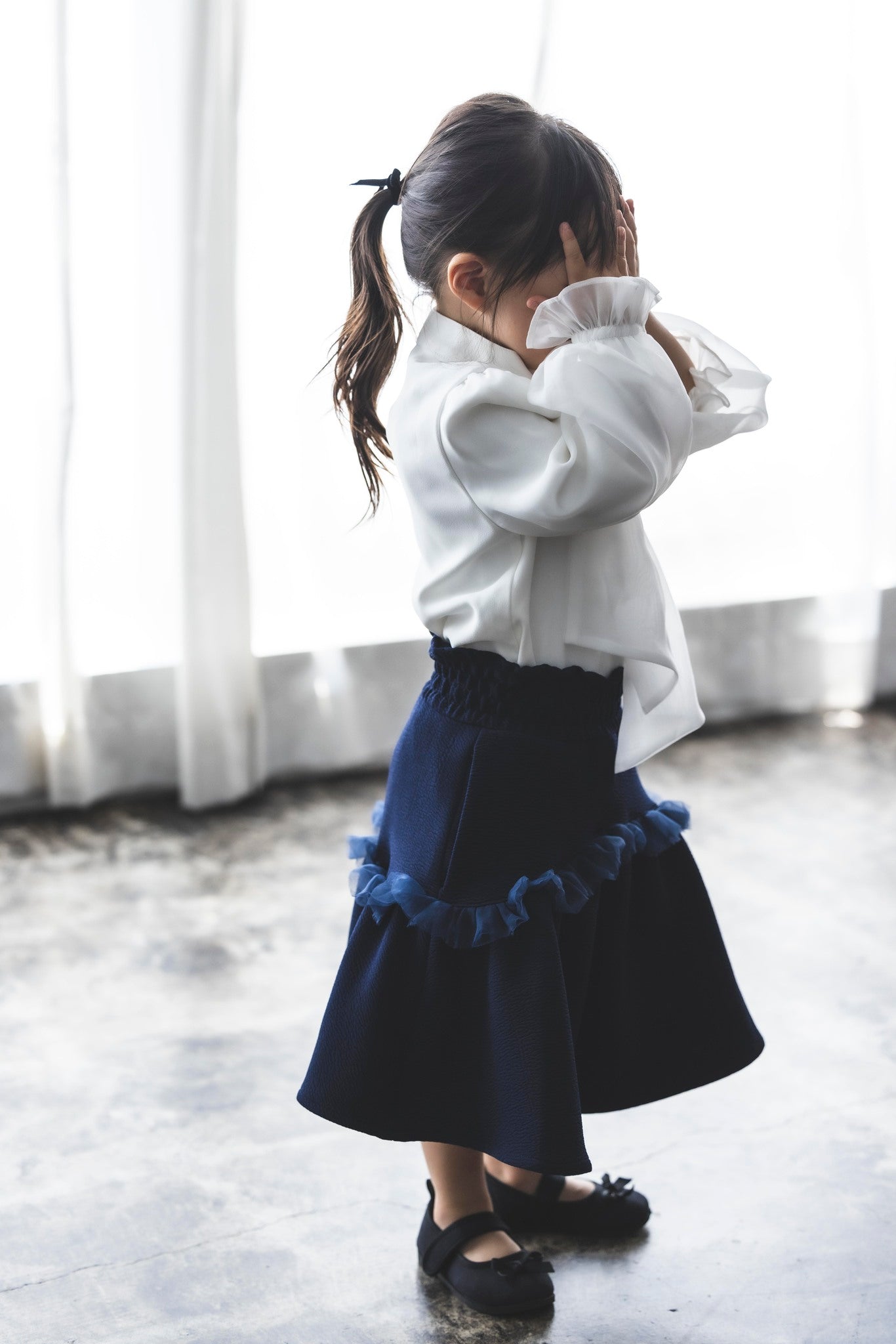 とろみ素材のお出かけブラウス for kids【お上品な授乳服のお店