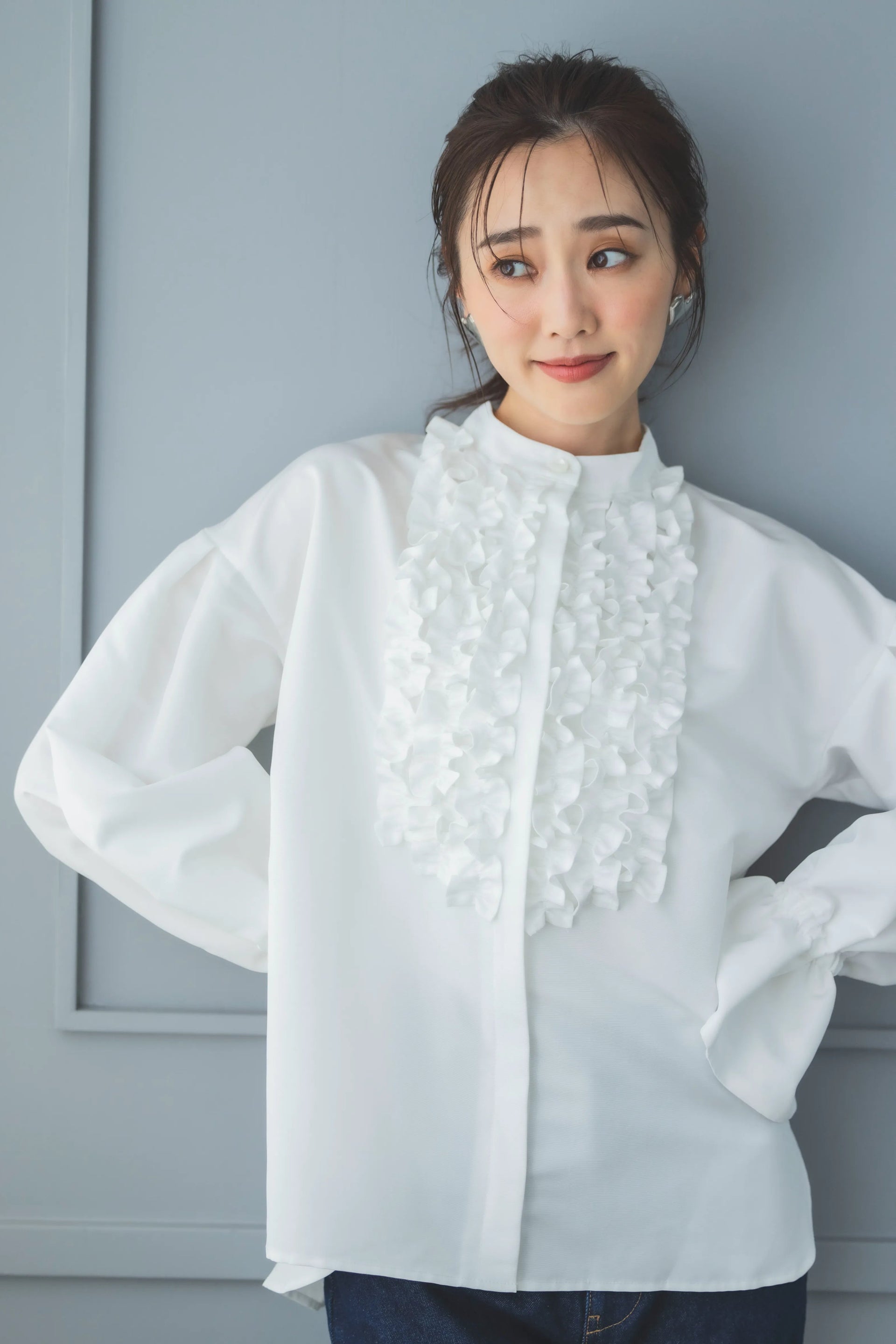 【新品タグ付き】bitnabi ハヌルシャツ (ホワイト) ハヌルシャツ（ホワイト）【お上品な授乳服のお店bitnabi】