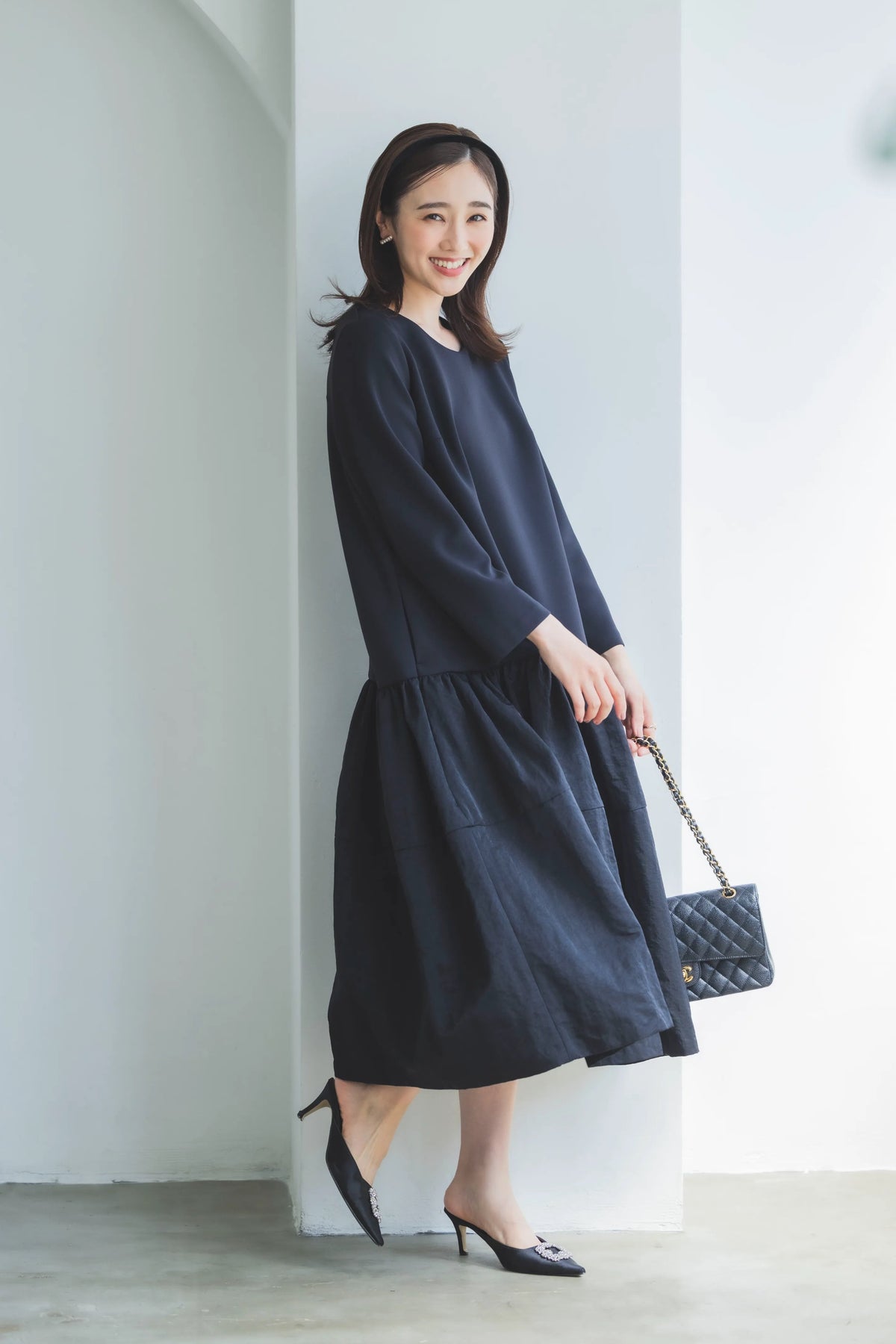 ビブラックワンピース【お上品な授乳服のお店bitnabi】 ビブラックワンピース【お上品な授乳服のお店bitnabi】