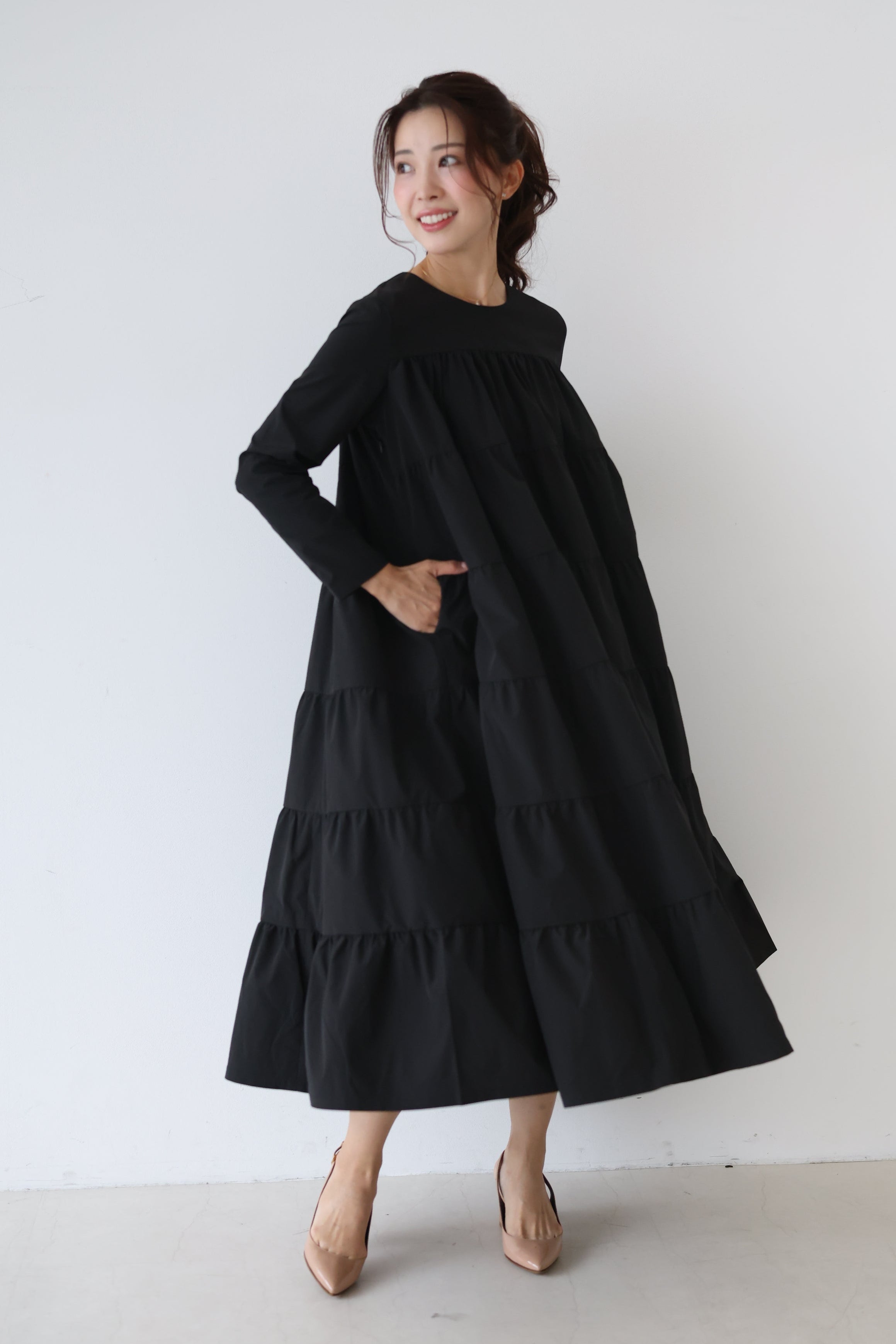 【美品】bitnabi ビンナビ パルランドレス　ワンピース　ネイビー onepiece