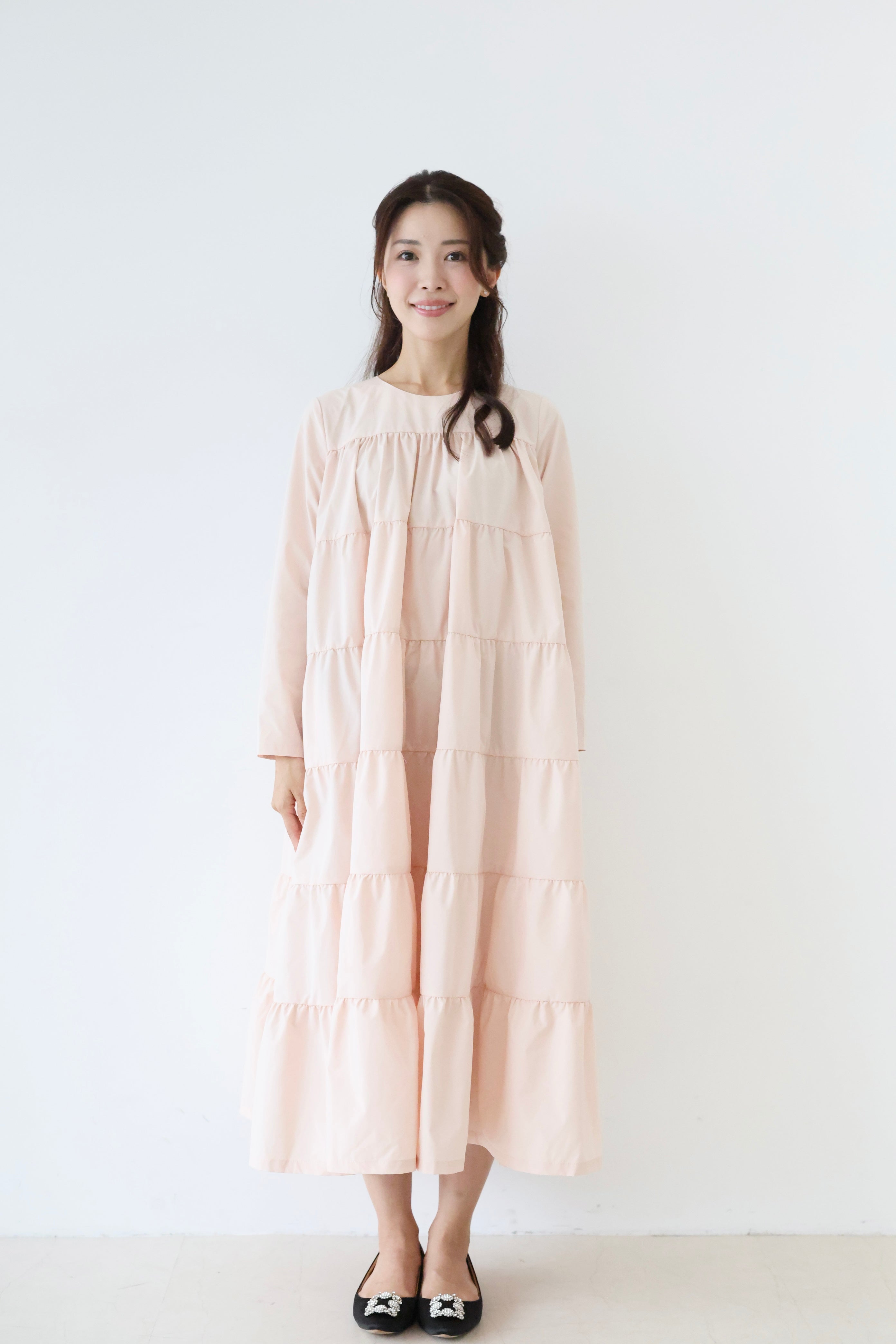 ブロッサムワンピース（ピンク）【お上品な授乳服のお店bitnabi】